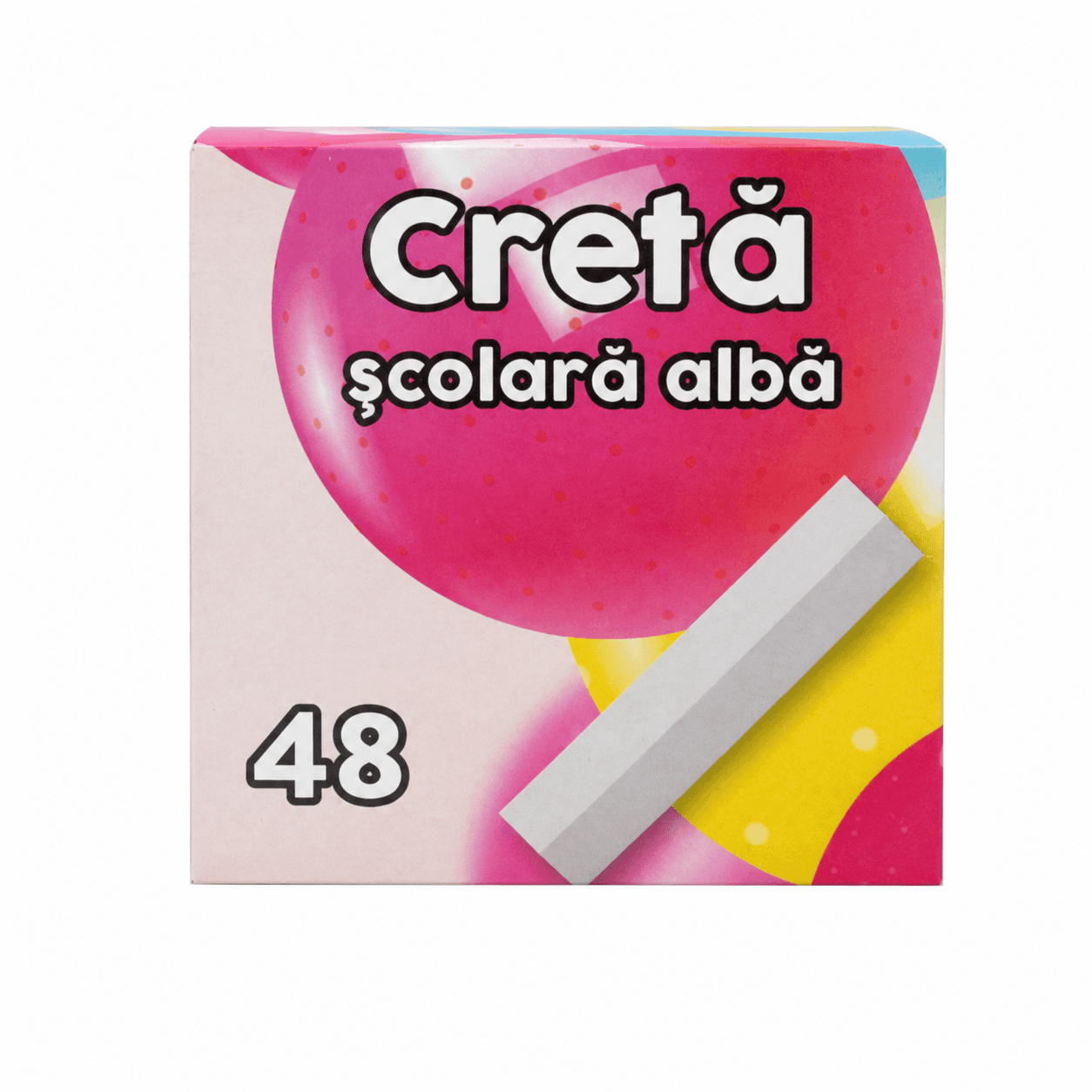 Cretă Școlară Albă 48 Bucăți