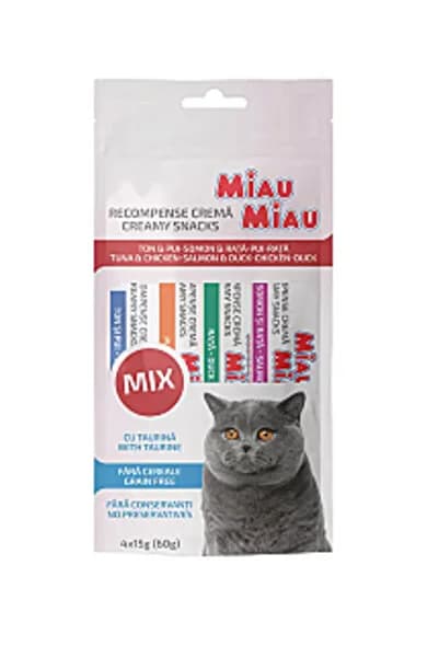 Mix cremos pentru gustări cu pui, rață, somon și ton 4 buc x 15 gr