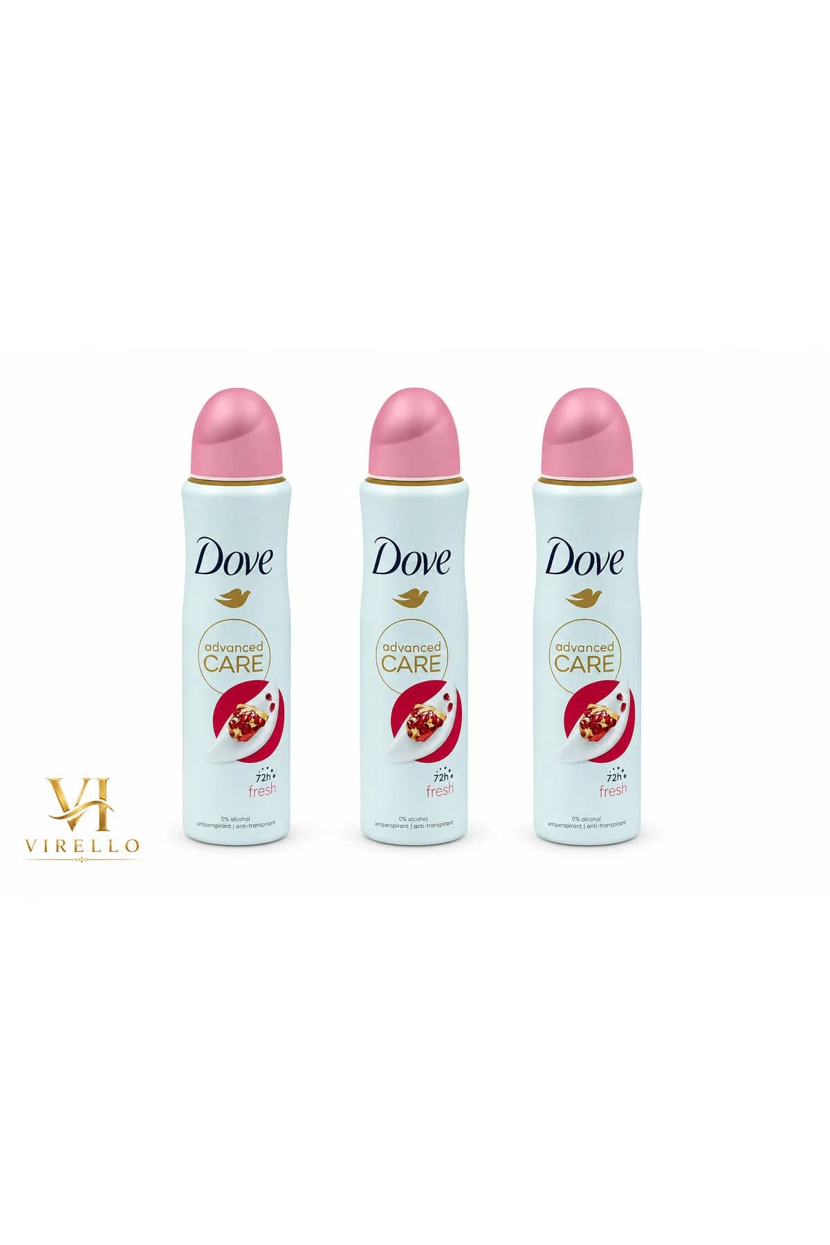 Set 3 x Deodorant Spray Advanced Care, 150 ml, 72h Protecție, Parfum de Rodie și Lămâie