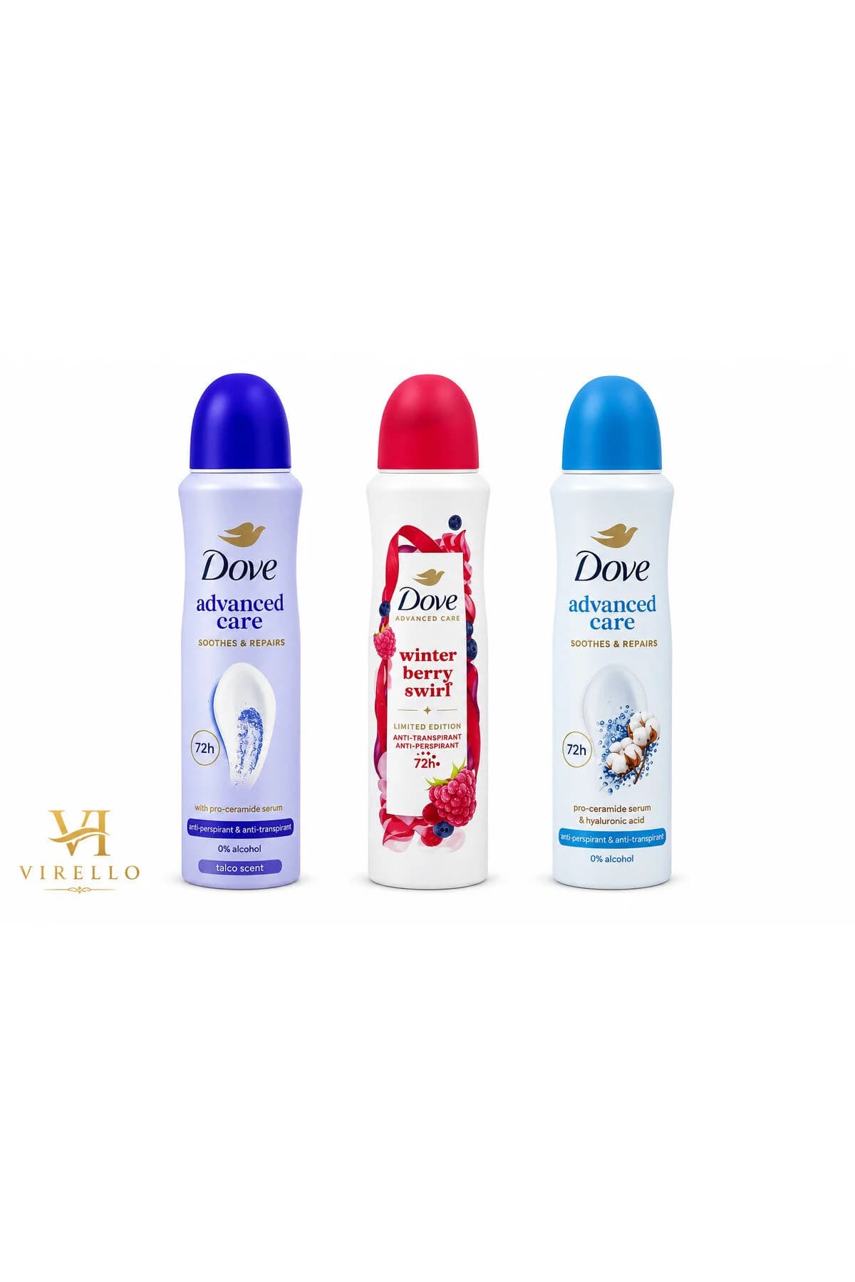 Set 3 x Deodorant Spray Advanced Care, 150 ml, 3 variante, Protecție 72h