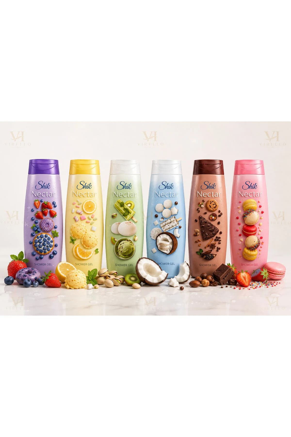 Set 6 Geluri de Duș Nectar, 6 Arome, 400 ml/buc – 2,4 L