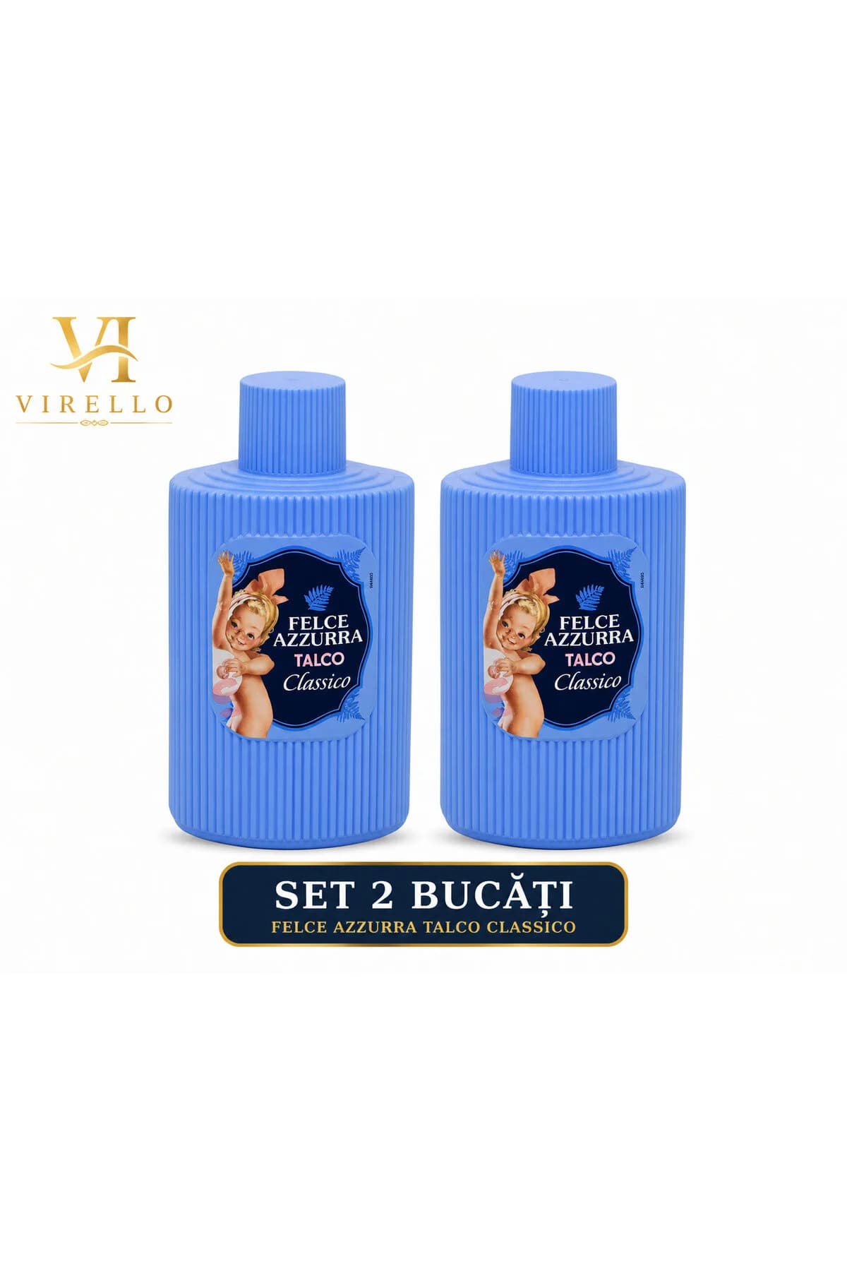 Set 2x Felce Azzurra Talco Classico – Pudră de Talc Parfumată pentru Corp