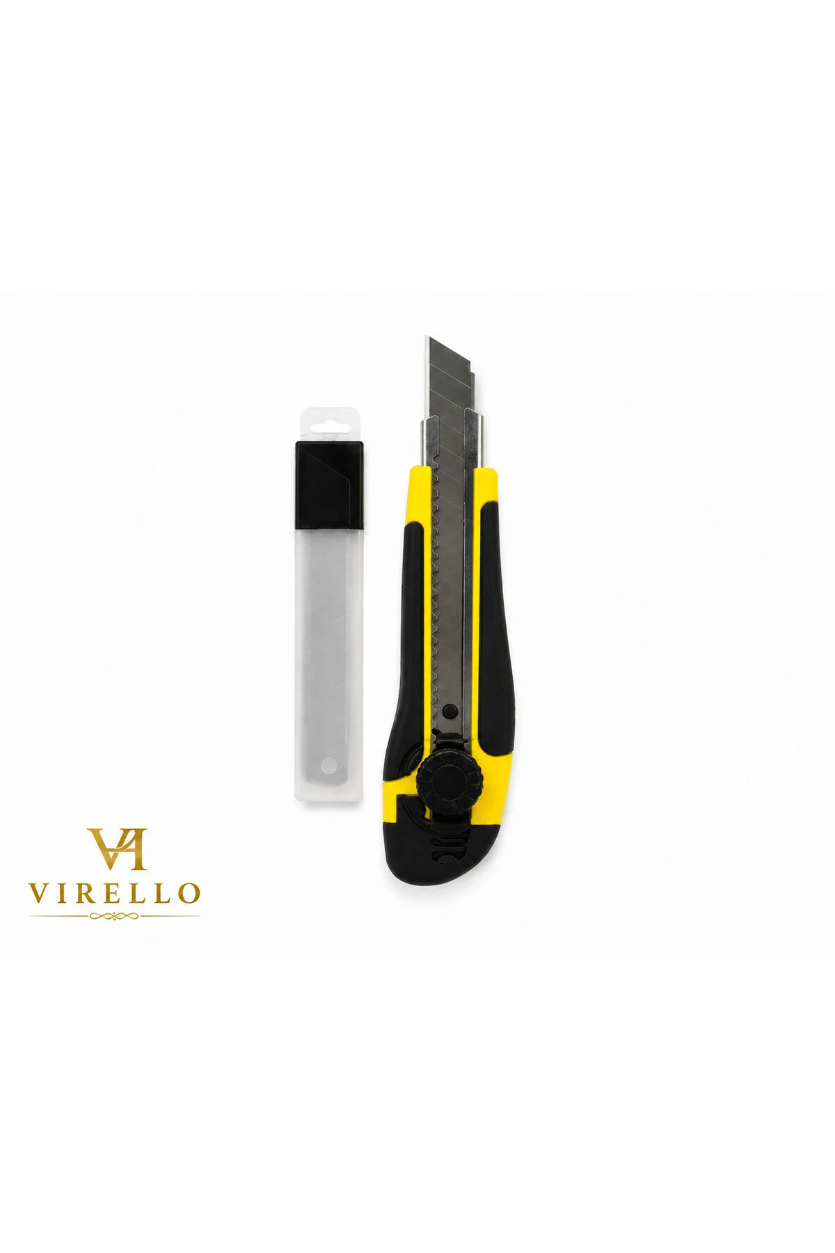 Set Cutter Profesional cu 10 Lame de Rezervă – Cutter Retractabil cu Mâner Antiderapant și Blocare