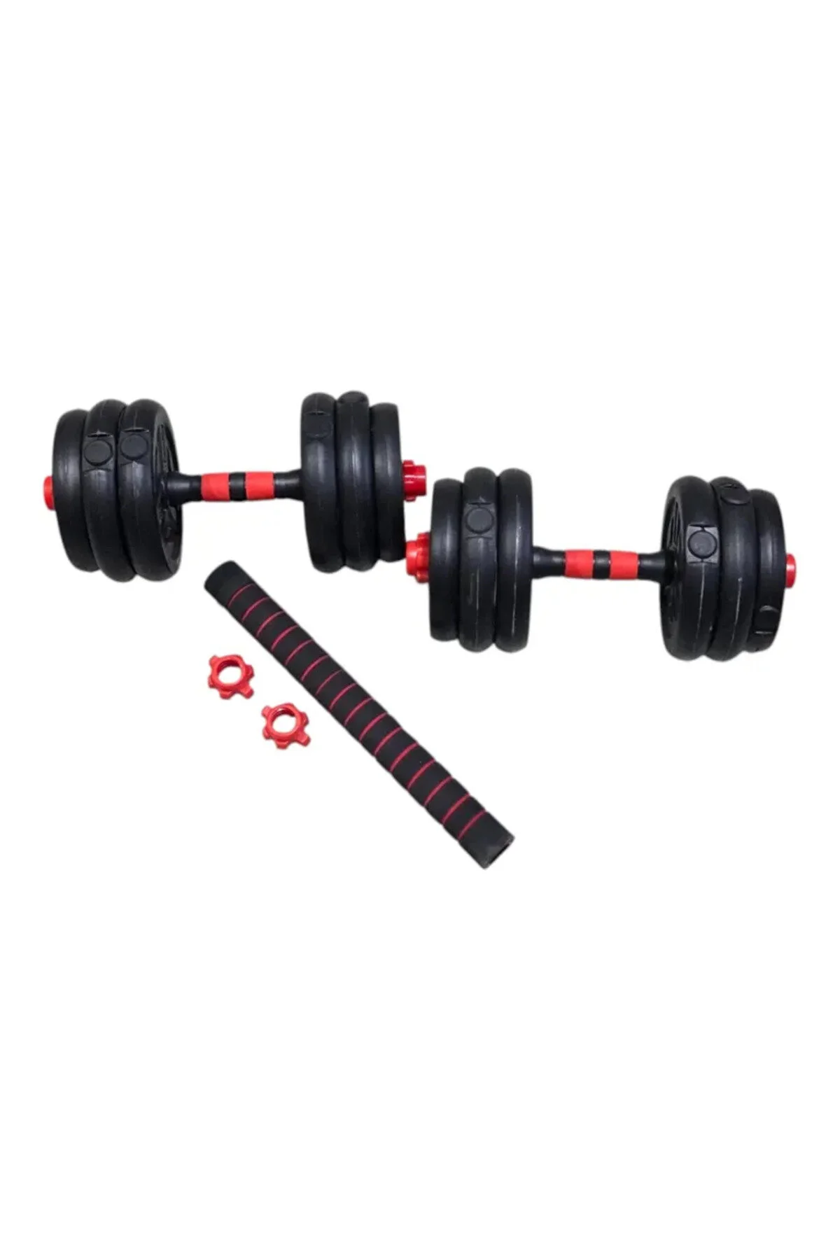 Set de gantere reglabile de 15 kg cu bară de conectare, gantere multifuncționale pentru antrenament acasă, fitness și forță