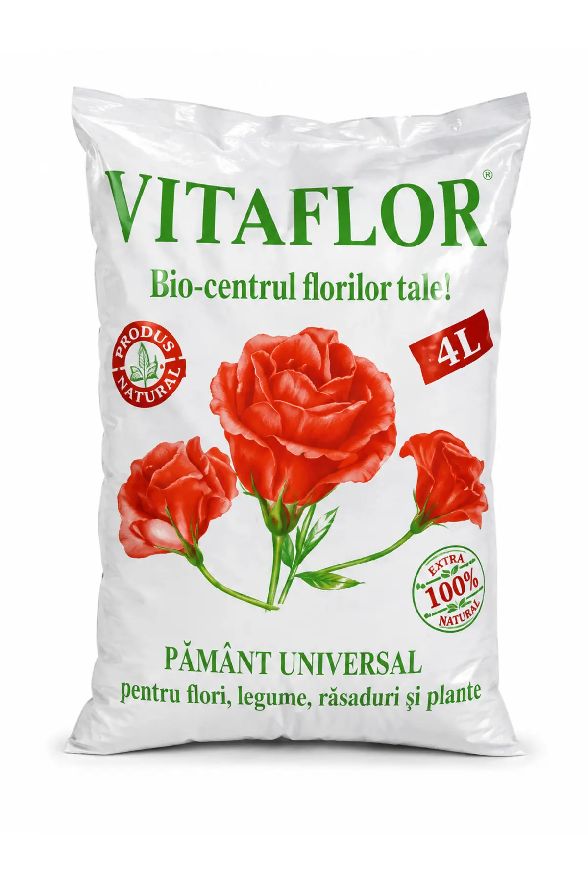 Pământ universal Vitaflor 4L, substrat pentru flori, legume, răsaduri și plante