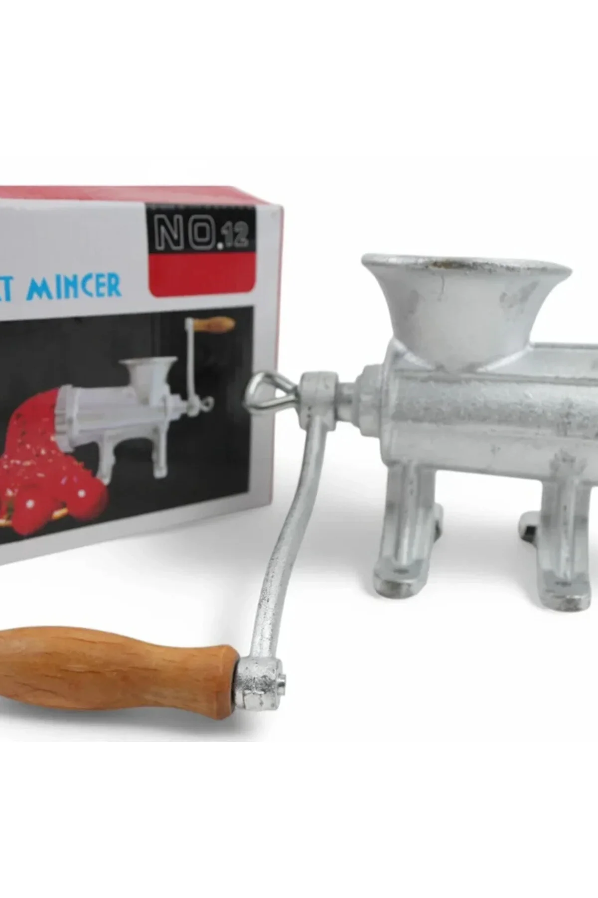 Mașină de tocat carne manuală din fontă – Model clasic, durabilă și ușor de utilizat