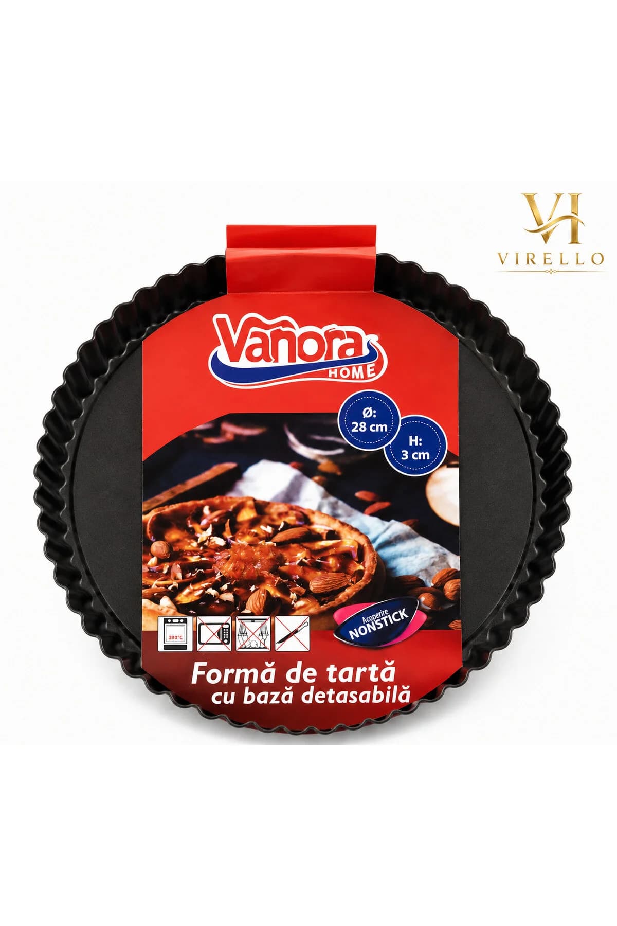 FORMA TARTA CU BAZA DETASABILA 28X3CM SL-CC1070