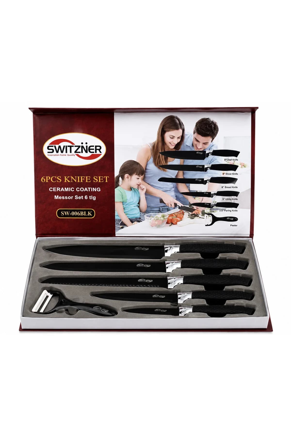 SWITZNER SET CUTITE 6PCS MANER SILICON SW-006BLK