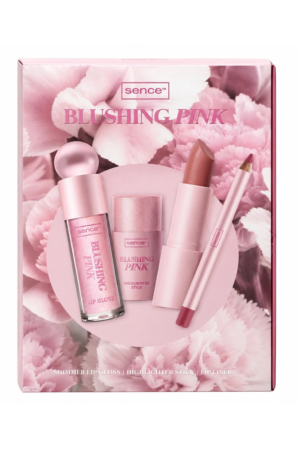 SET DE BUZE CADOU (CUTIE) (CREMĂ DE BUZE 1.1G+RĂȘELĂ DE BUZE 3.2G+GLOSĂ DE BUZE 4ML) ROZ PĂLID