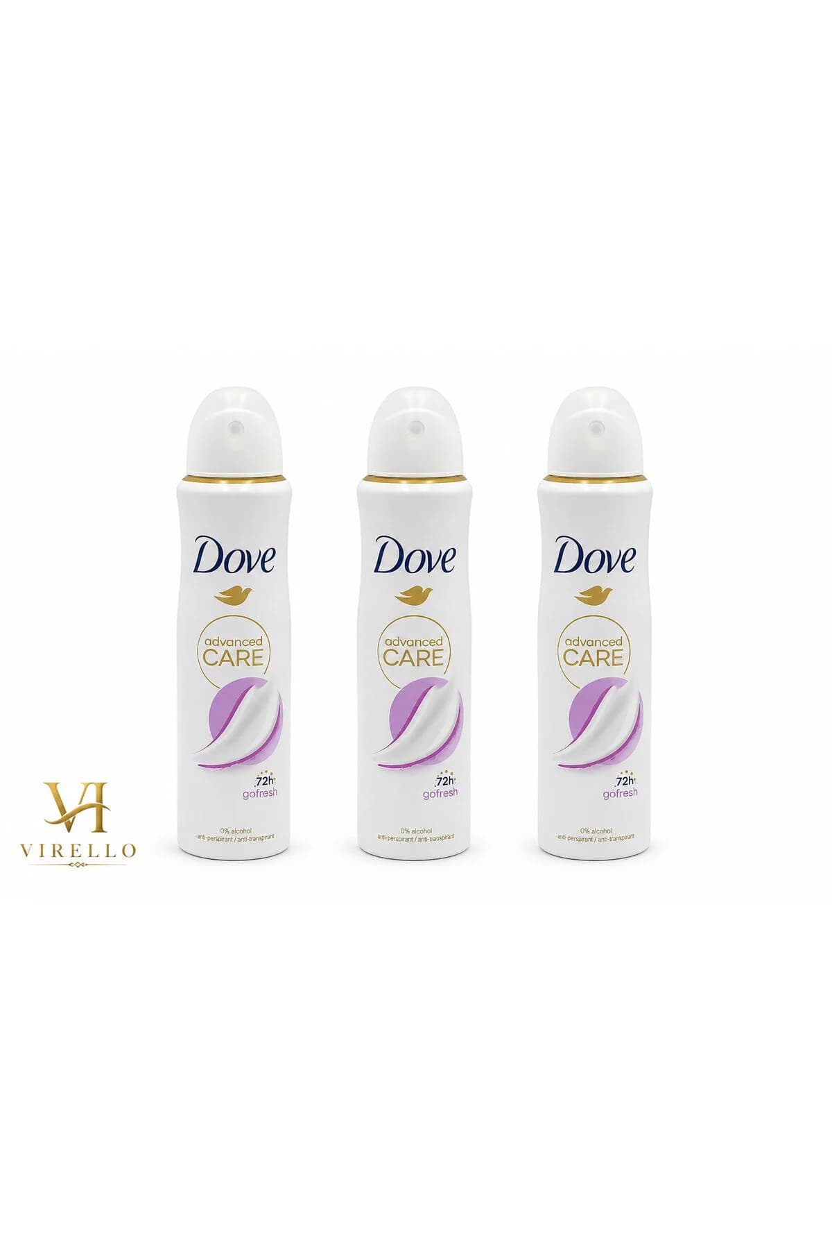 Set 3 x Deodorant Spray Advanced Care, 150 ml, Protecție 72h, Parfum Delicat, 0% Alcool