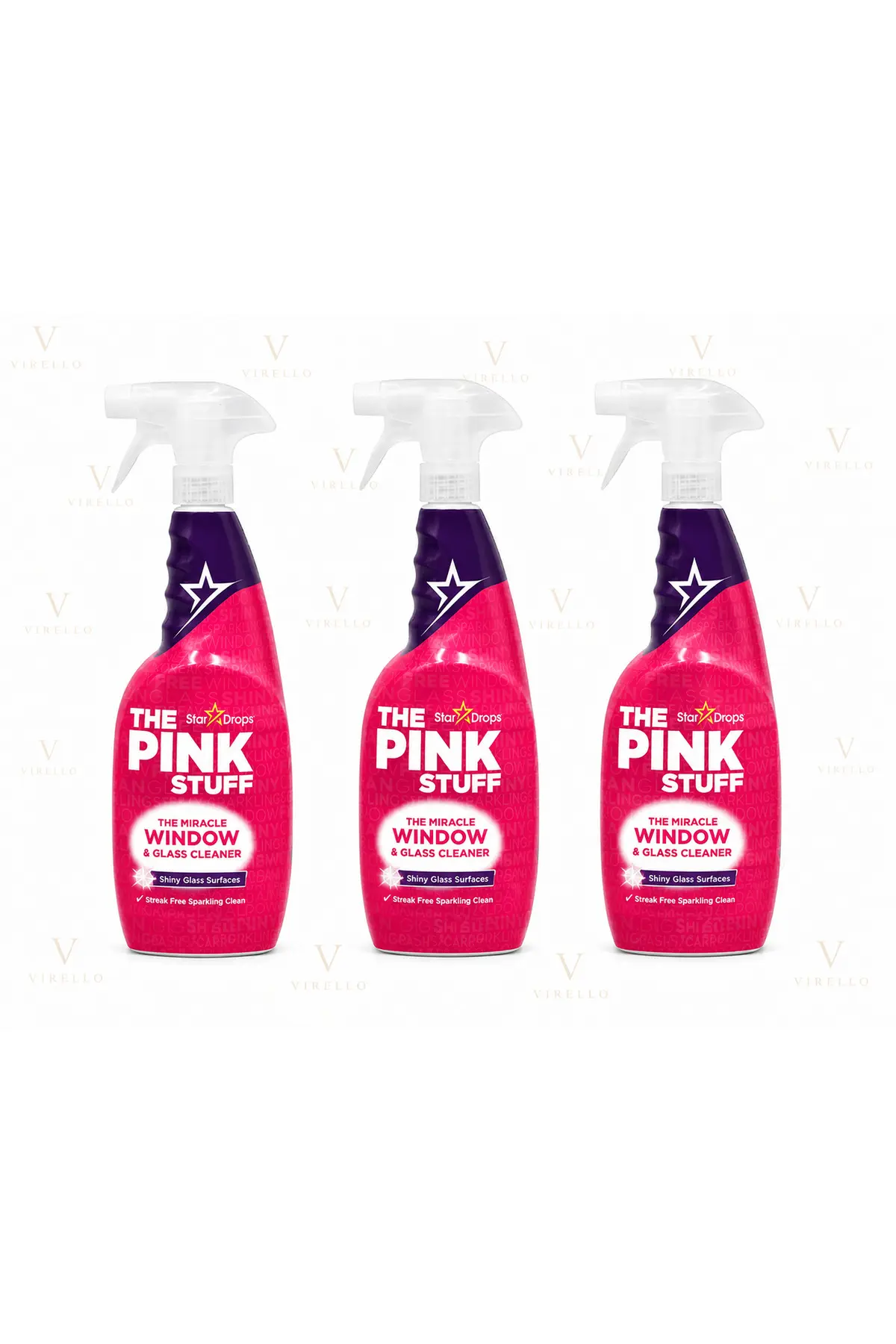 Set 3 Spray-uri Miracle Window & Glass Cleaner pentru Geamuri și Sticlă