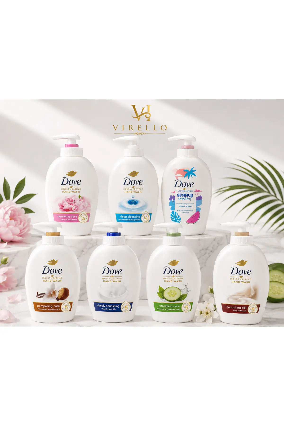 Set 7 x Săpun Lichid pentru Mâini, 7 Variante, Îngrijire, Hidratare și Curățare