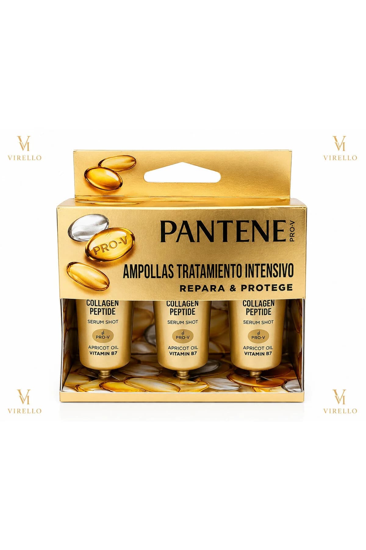 Tratament Intensiv Repara & Protejează cu Colagen, Peptide, Ulei de Caise și Vitamina B7 – 3 Fiole