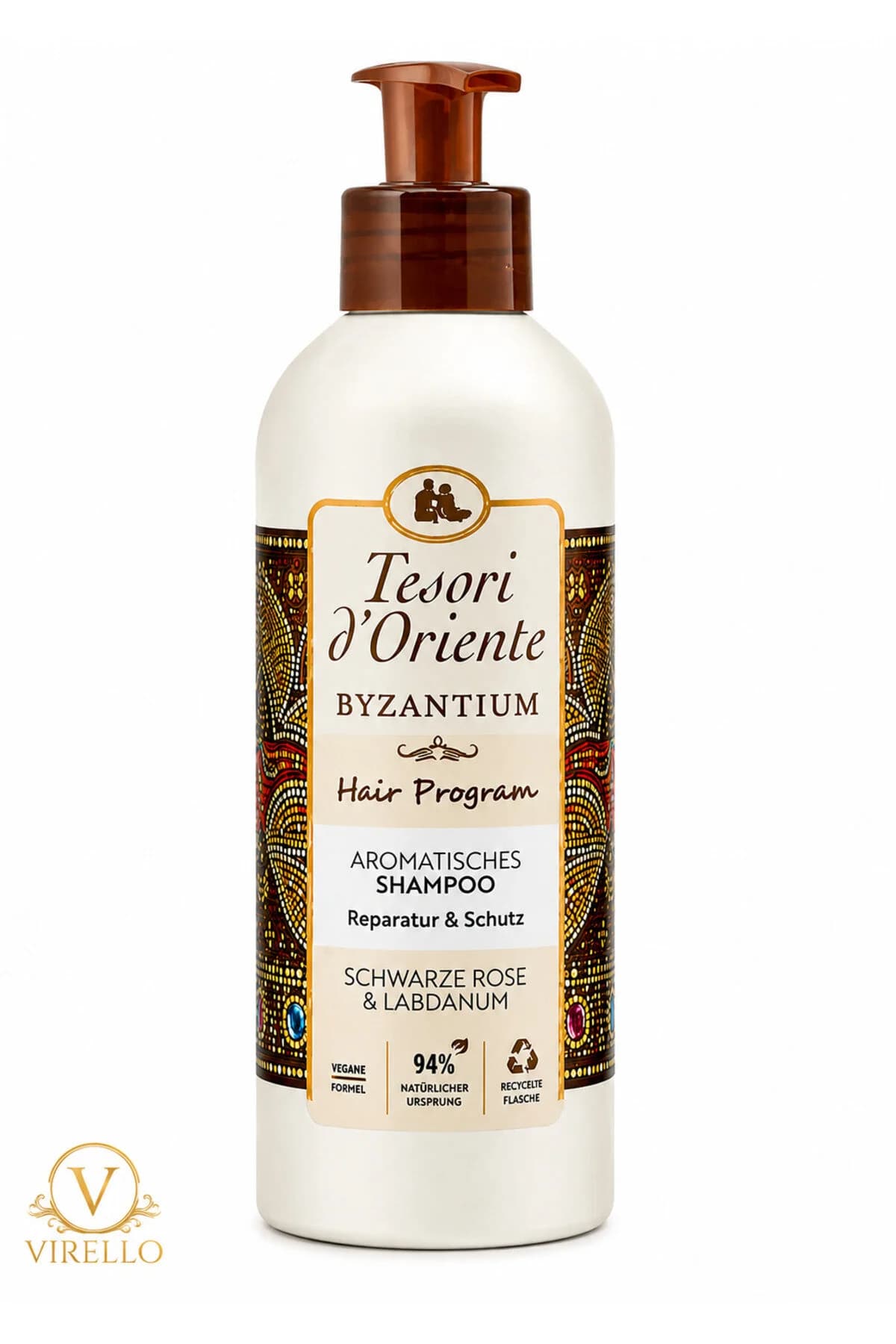 d’Oriente Byzantium Hair Program – Șampon Aromatic cu Trandafir Negru și Labdanum, Reparare și Protecție