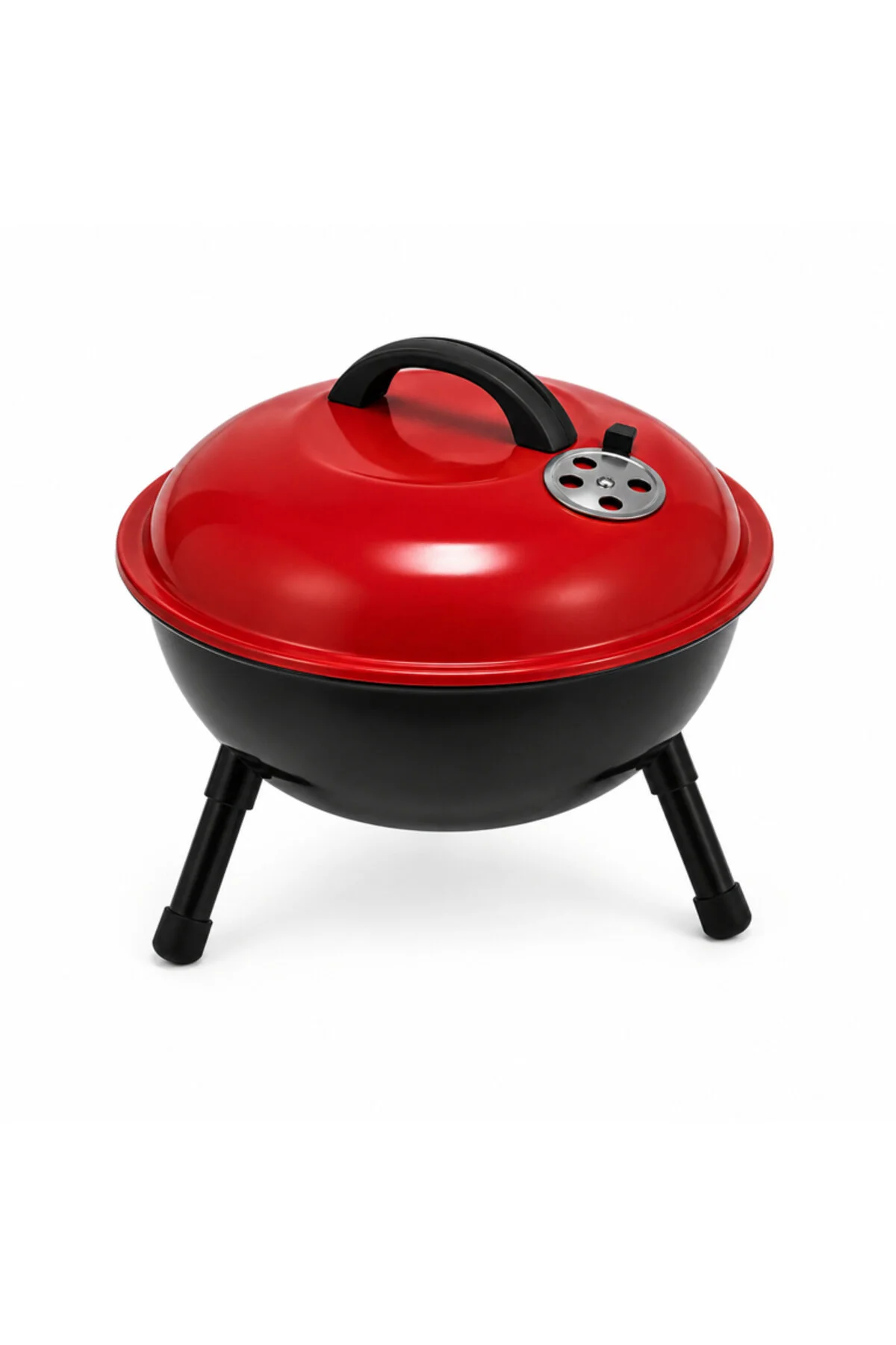 Mini grătar tip Apple cu 3 picioare DUOGUO, Dimensiuni 38 x 38 x 39 cm, Grătar portabil pentru camping, picnic și terasă