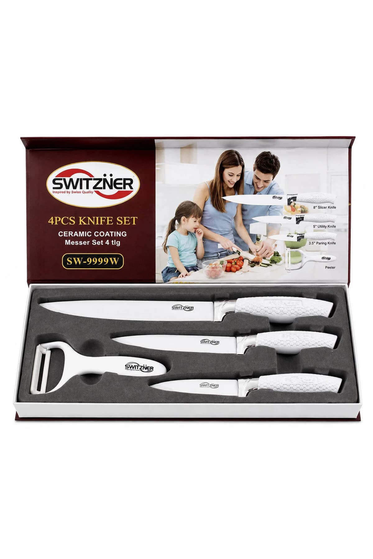 SWITZNER SET CUTITE 4 BUCĂȚI MANER SILICON SW-9999B/SW-9999W/SW-9999R/SW-9999BLK
