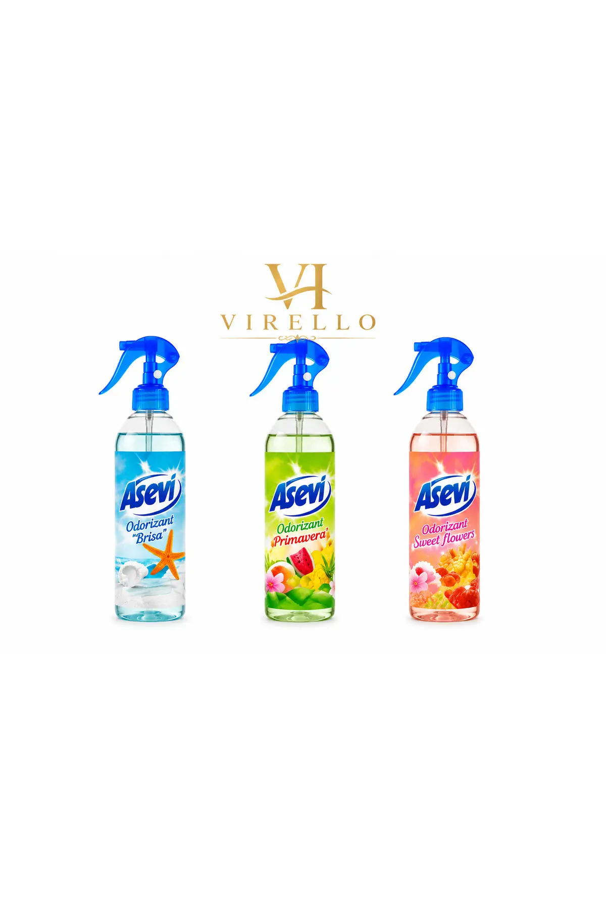Set 3x200 ml Odorizante Spray Brisa, Primavera & Sweet Flowers