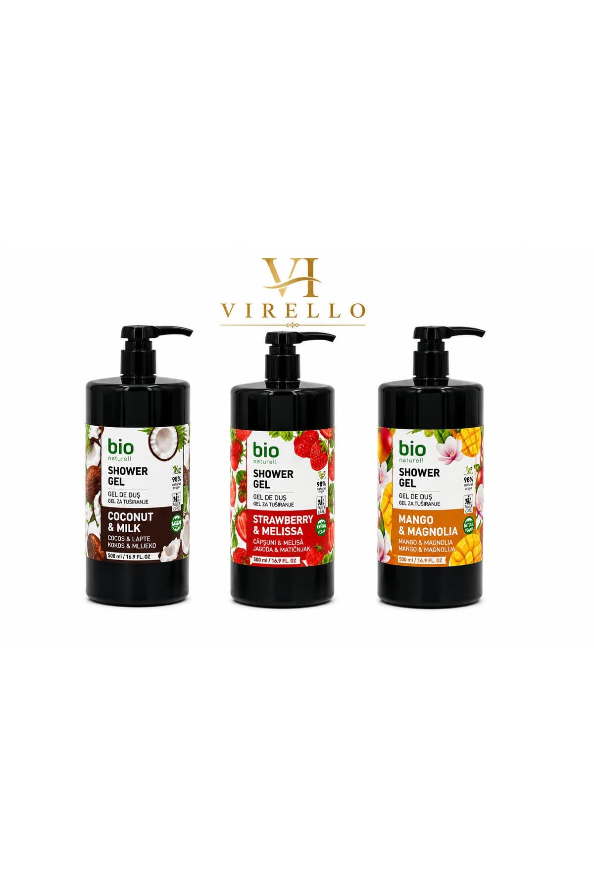 Set 3 Geluri de Duș 946 ml, Coconut & Milk, Strawberry & Melissa, Mango & Magnolia