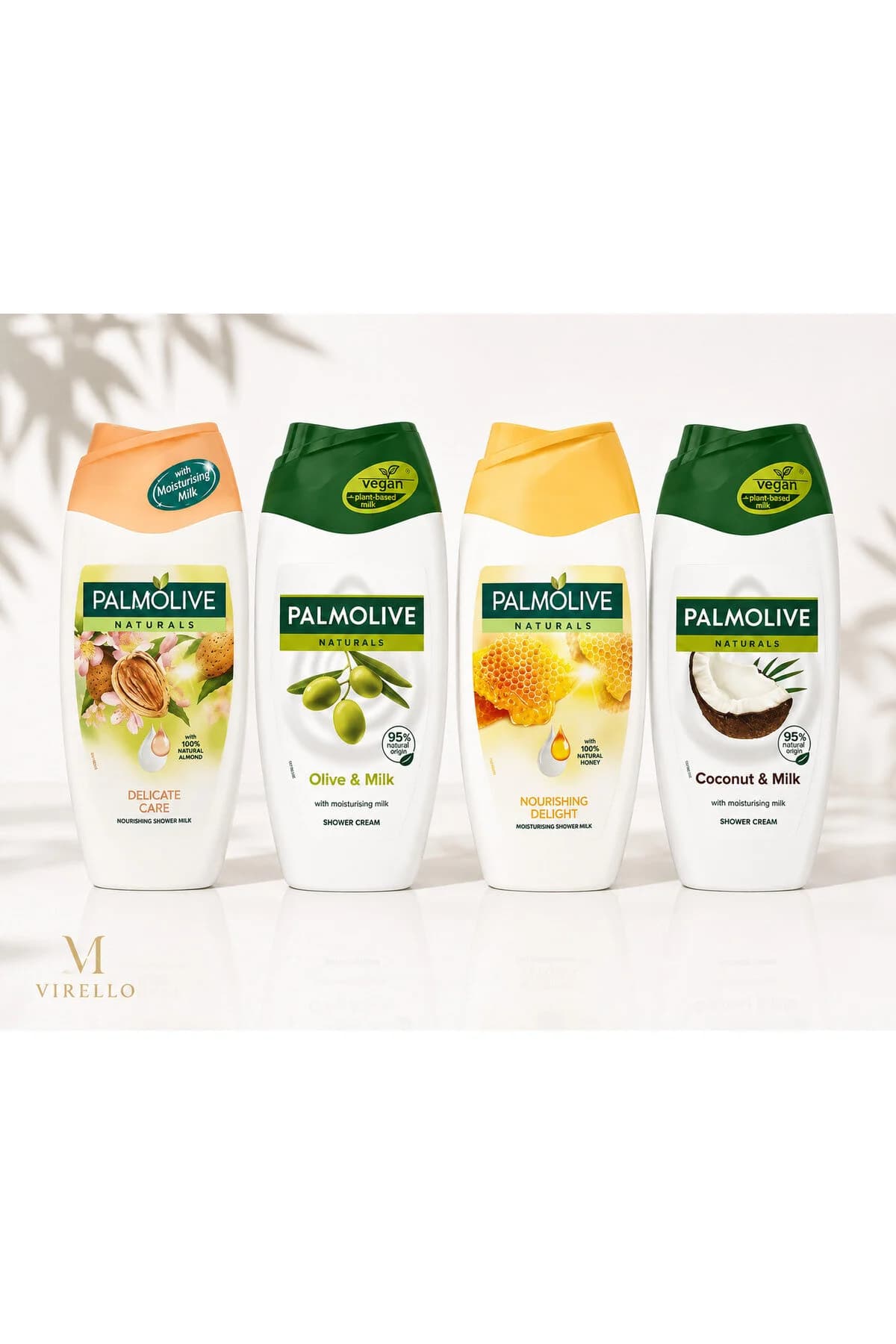 Set 4 Geluri de Duș Naturals, Almond, Olive & Milk, Honey și Coconut & Milk 4x250 ml