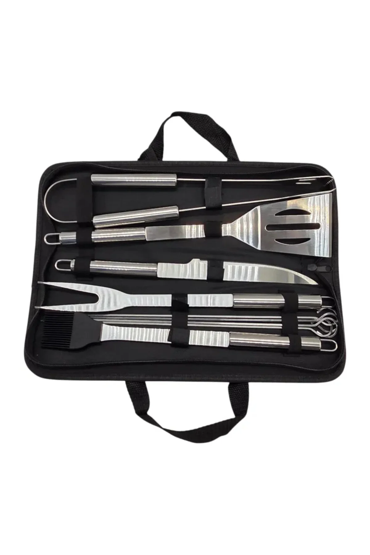 Set de ustensile pentru grătar din oțel inoxidabil, 9 piese, accesorii pentru gătit și grătar