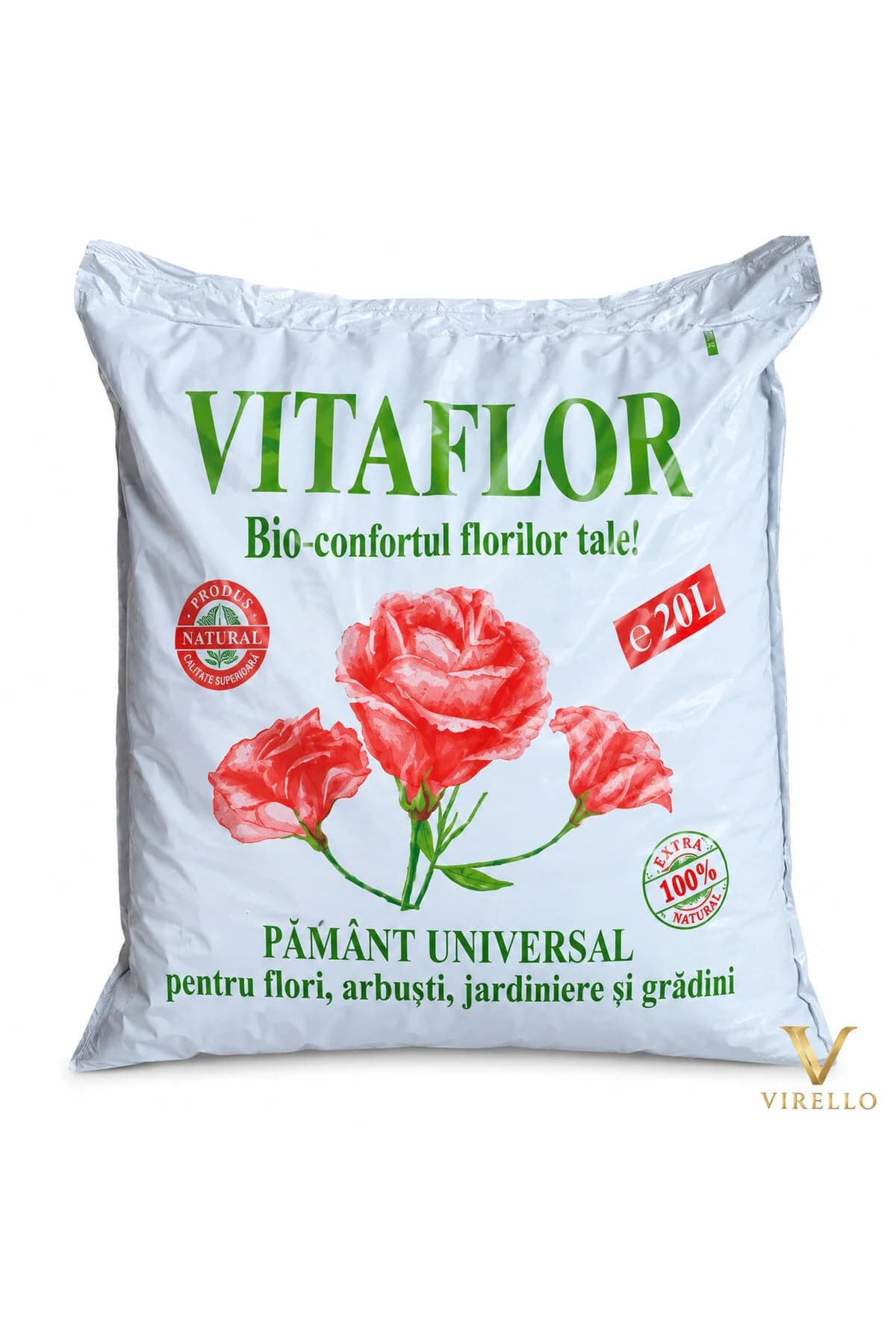 Pământ universal Vitaflor 20L, substrat pentru flori, arbuști, jardiniere și grădină