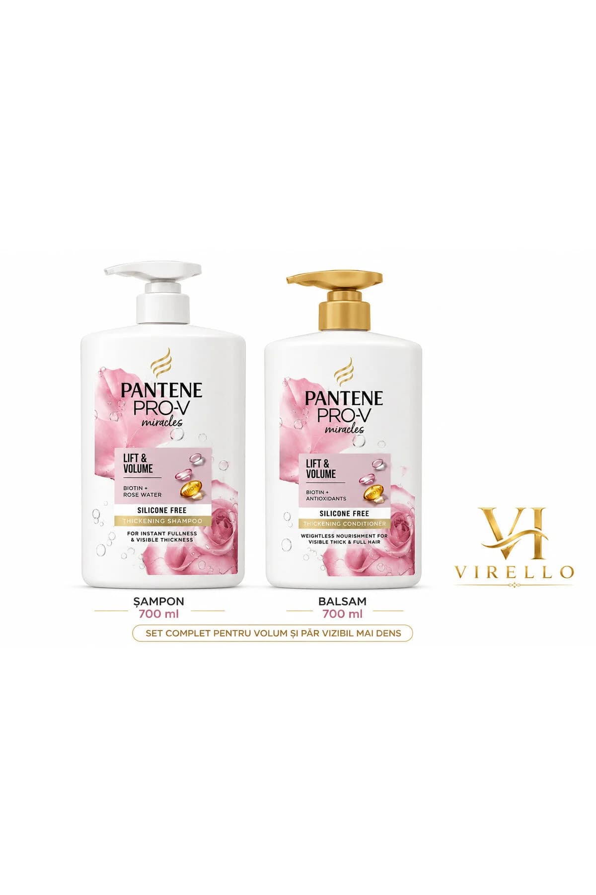 Set Pro-V Miracles Lift & Volume – Șampon + Balsam, Biotină, pentru volum și păr cu aspect mai dens