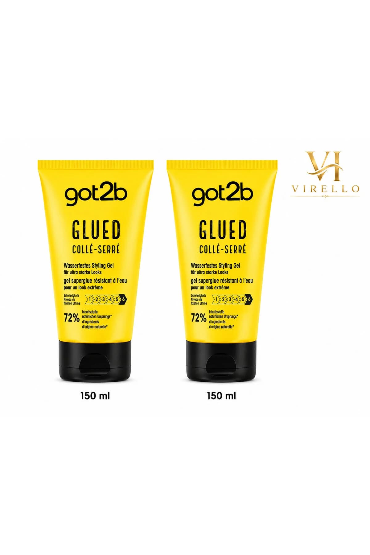 Set 2 Geluri de Păr Schwarzkopf Glued, Fixare Ultra Puternică Nivel 6, 2 x 150 ml