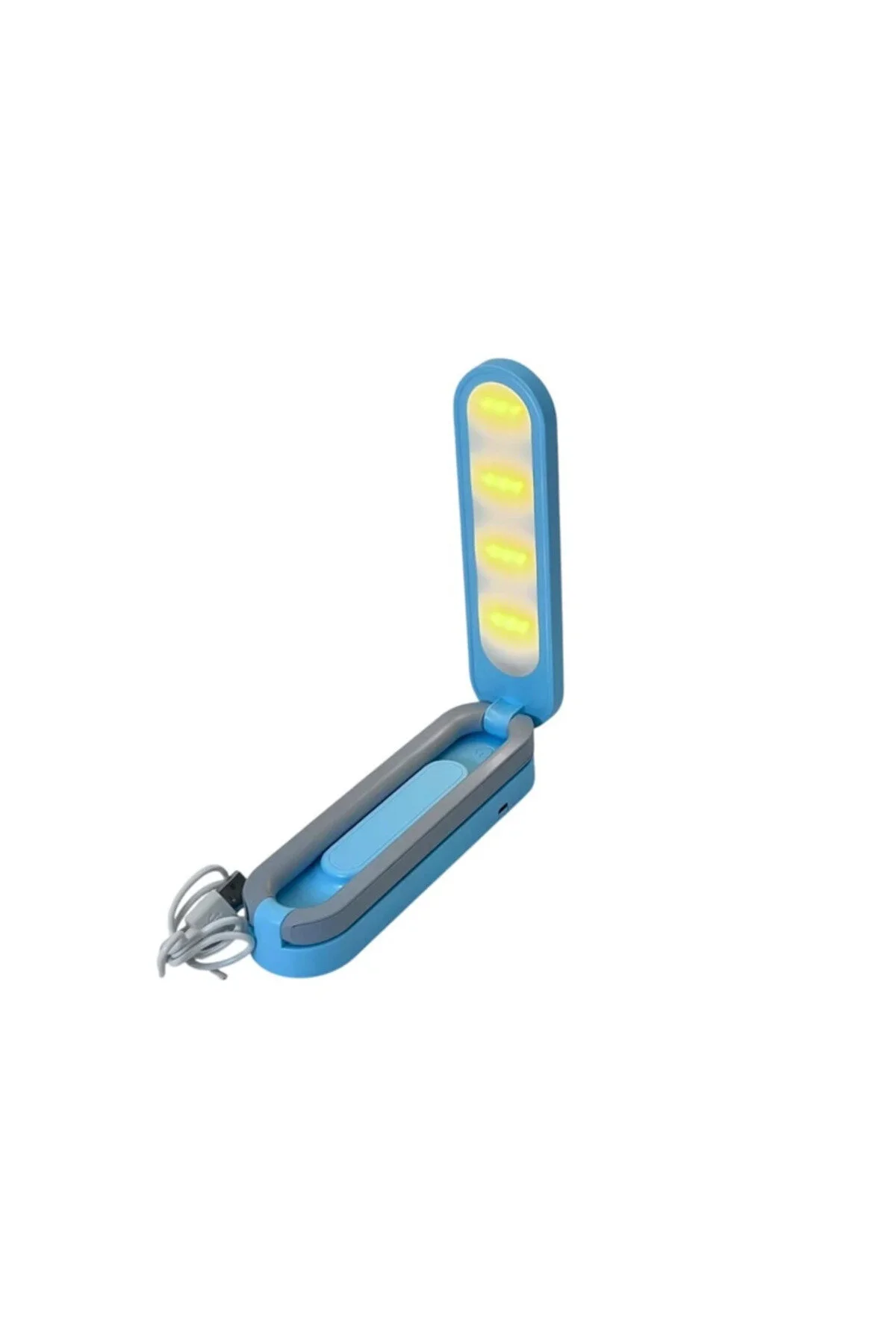 Lampă LED Pliabilă Portabilă – Reîncărcabilă prin USB, 4 LED-uri Puternice, Design Compact, Ideală pentru Călătorii, Birou și Camping