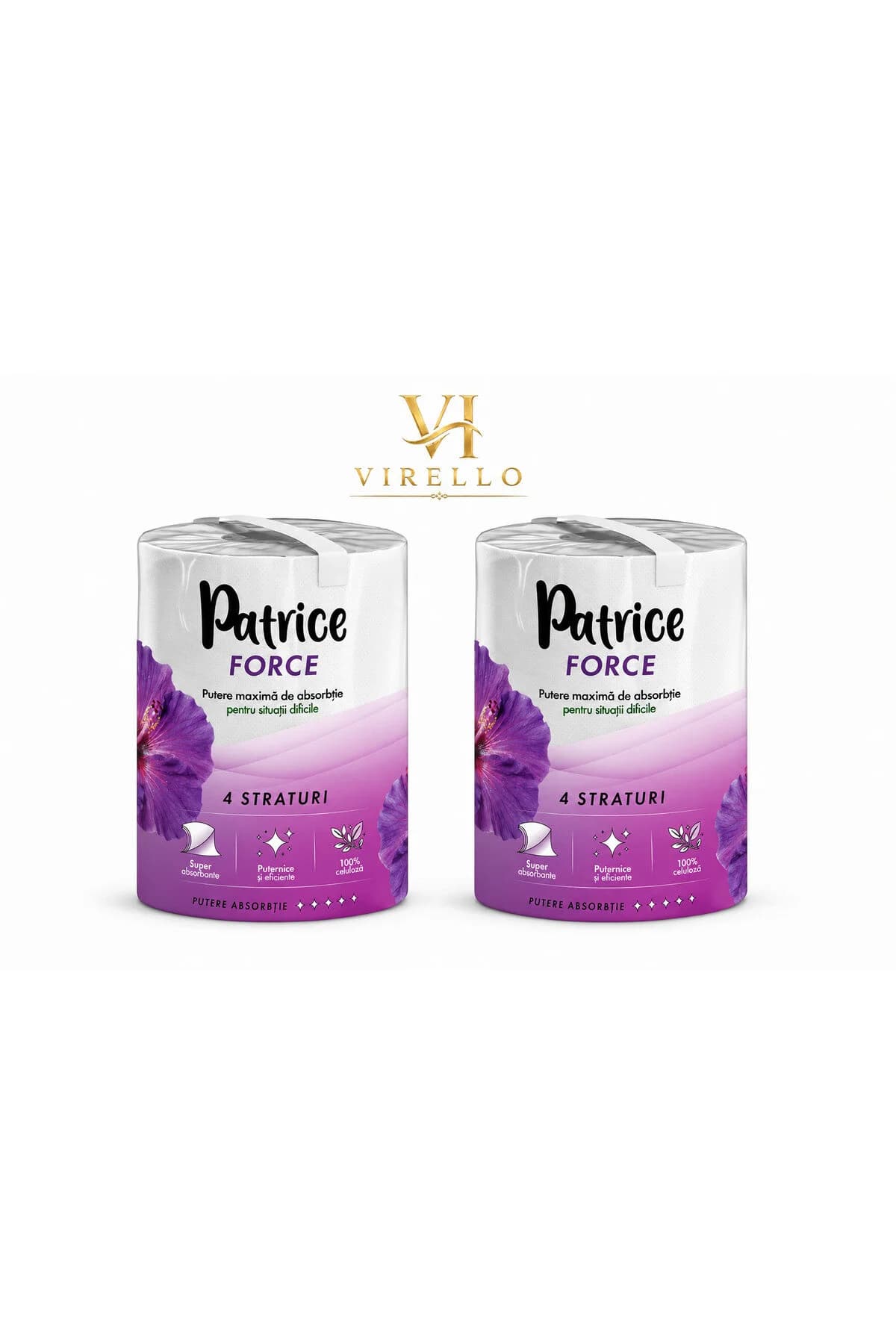 Set 2 x Force Prosop de Bucătărie, 4 Straturi, Super Absorbant, 100% Celuloză