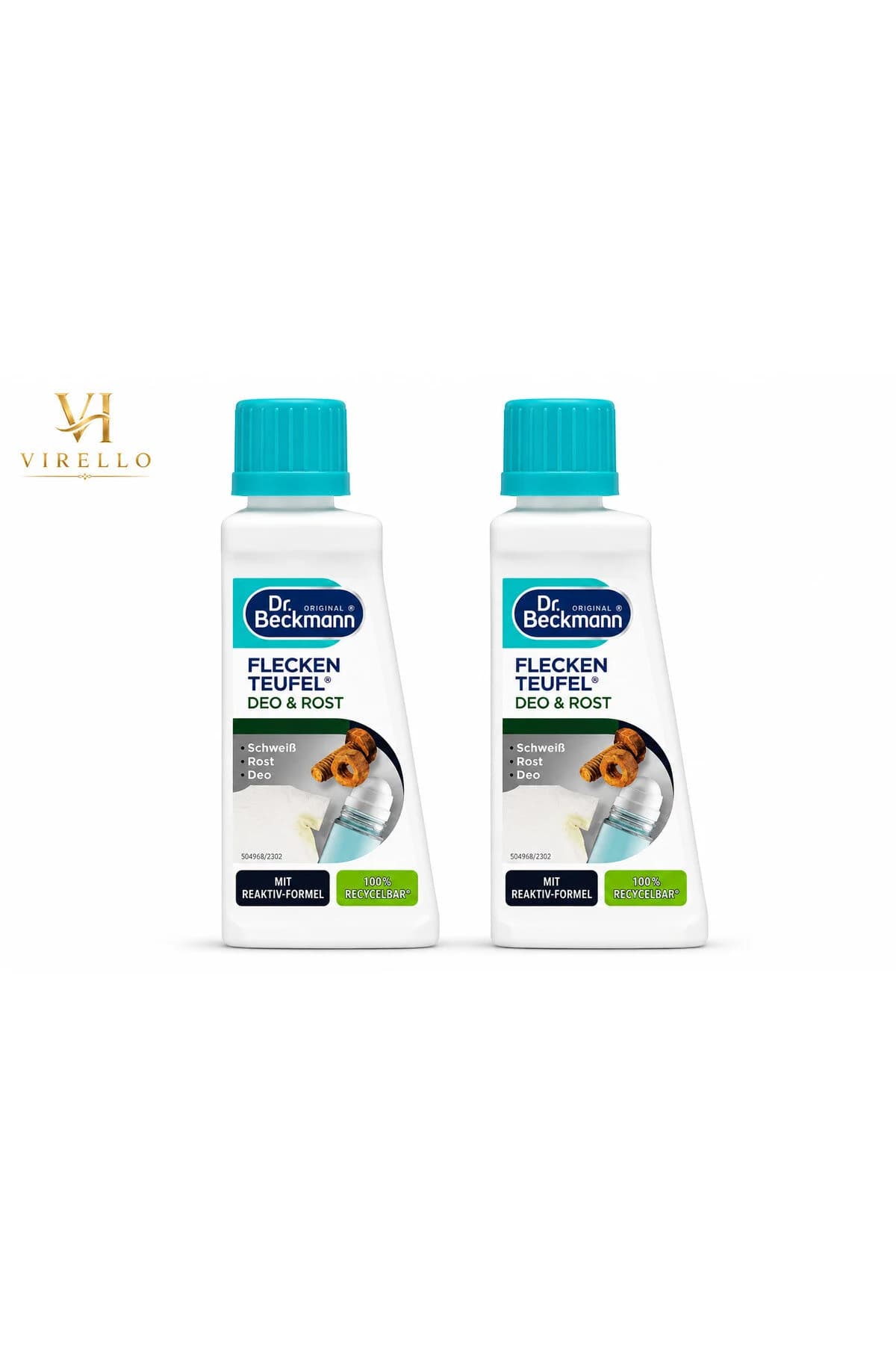 Set 2 x Dr. Beckmann Flecken Teufel Deo & Rost, soluție pentru îndepărtarea petelor de deodorant, transpirație și rugină, 2 x 50 ml