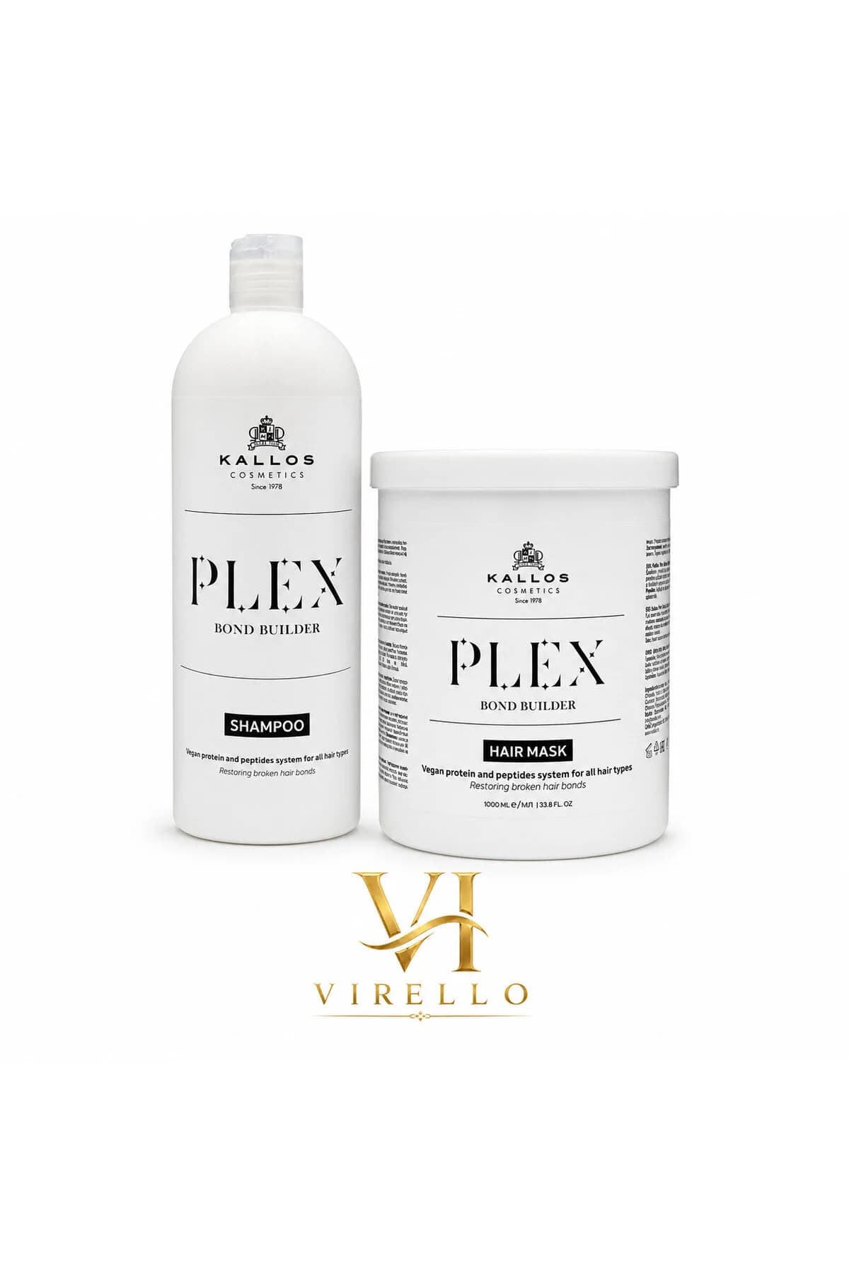 Set Kallos Plex Bond Builder șampon și mască de păr 1000 ml