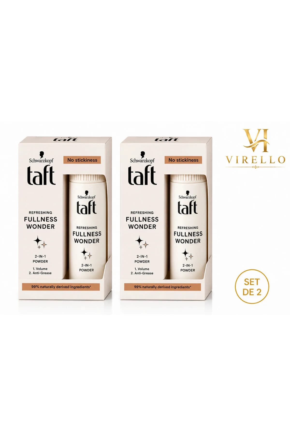 Set 2 x 10g Pudră de păr Schwarzkopf Refreshing Fullness Wonder 2-în-1, pentru volum și efect anti-grăsime