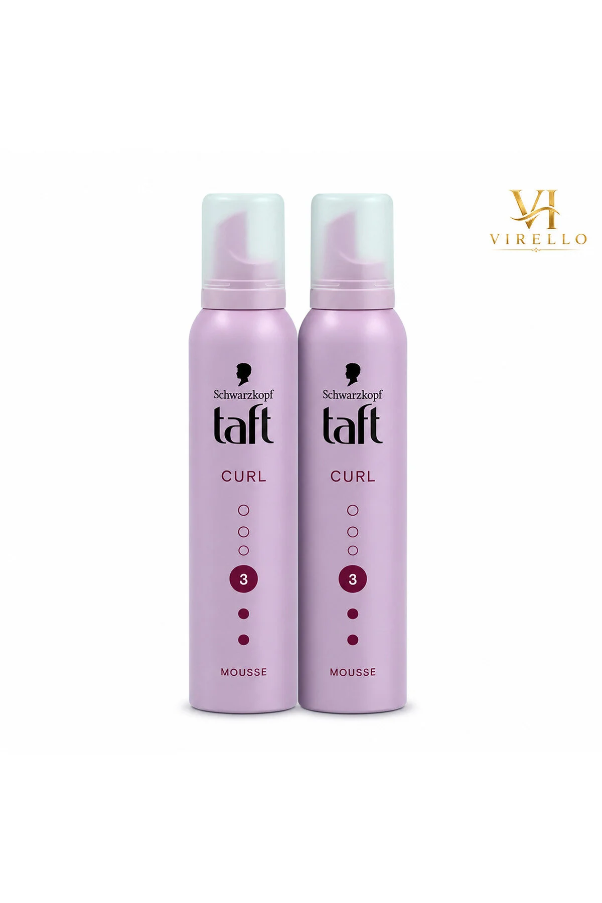 Set 2 Spumă de Păr Taft Curl, Fixare Nivel 3, 200 ml/buc – 400 ml