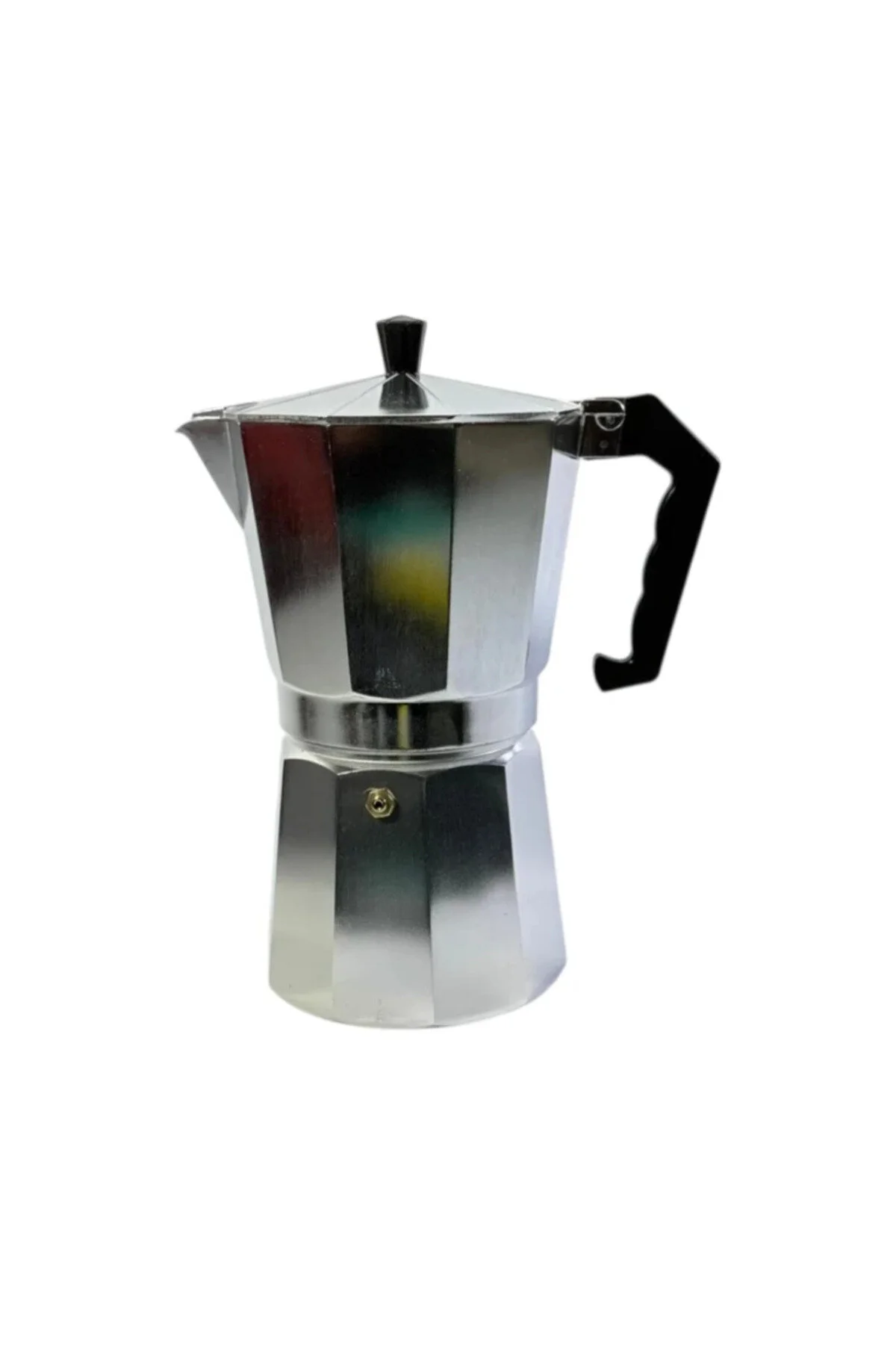Cafetieră Moka, 12 căni espresso, din metal și plastic, pentru prepararea cafelei pe plită