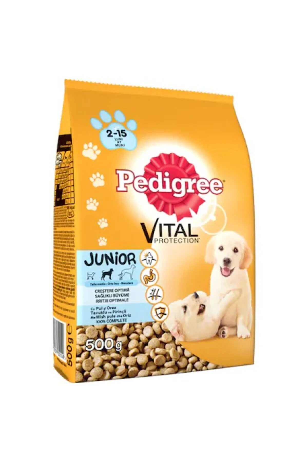Hrană pentru câini junior cu pui și orez 500g