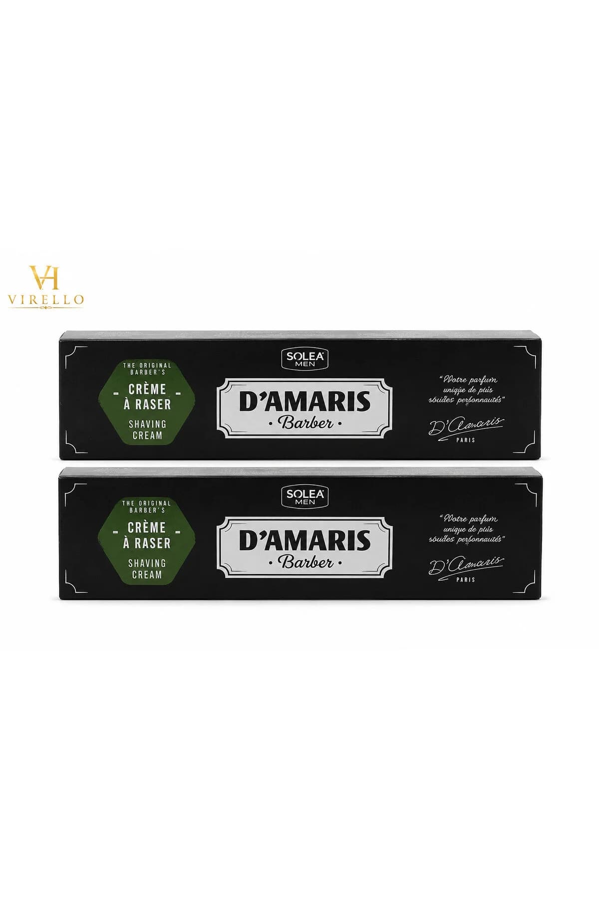 Set 2 x 60 g Cremă de Ras Solea Men D’Amaris Barber, pentru Bărbați