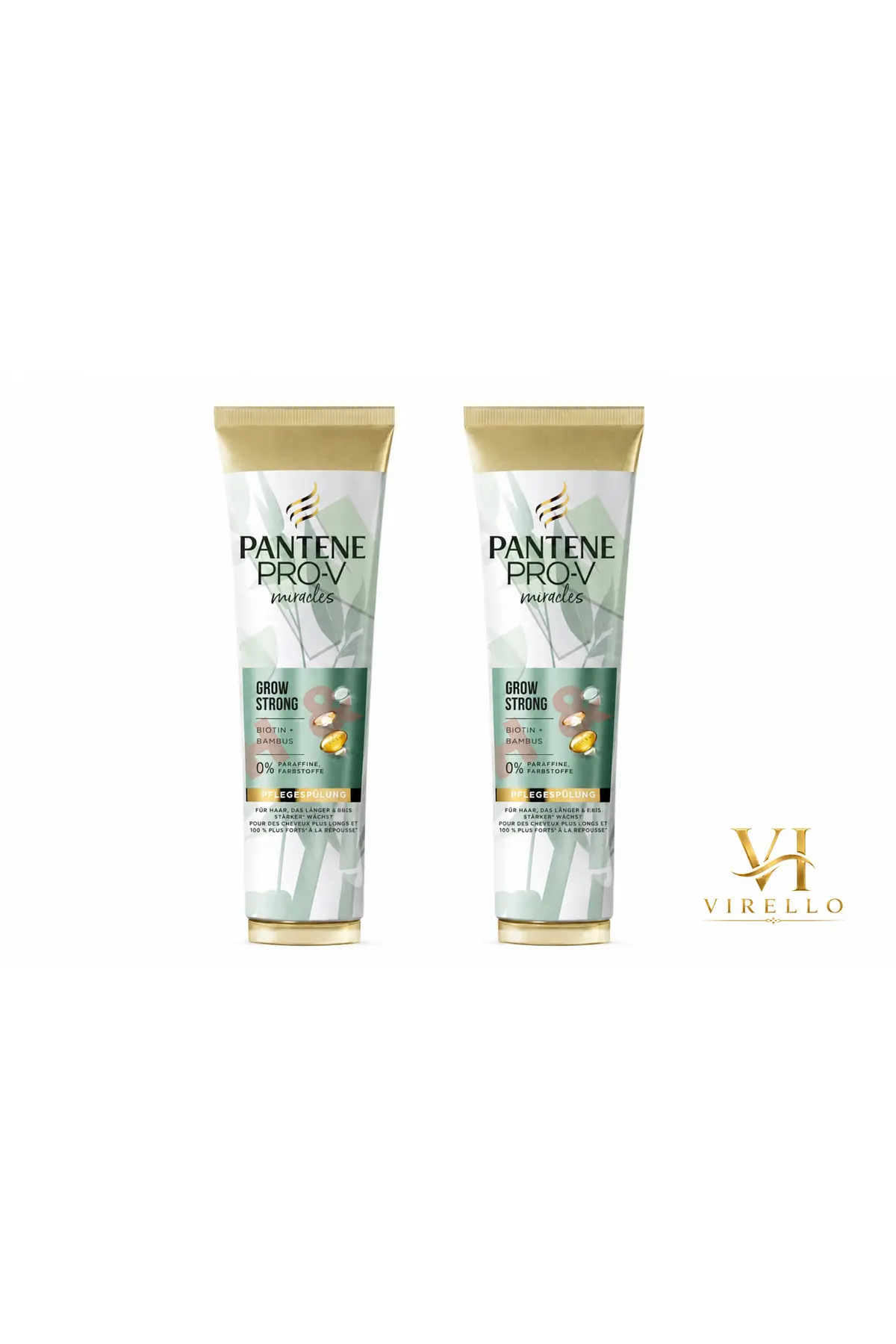 Set 2x160 ml Balsam Pro-V Miracles Grow Strong, Biotină + Bambus, pentru păr lung și rezistent
