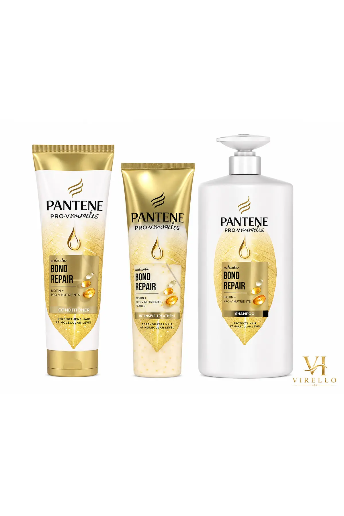 Set Pro-V Miracles Bond Repair – Șampon 1 L + Balsam 160 ml + Tratament Intensiv 150 ml, cu Biotină