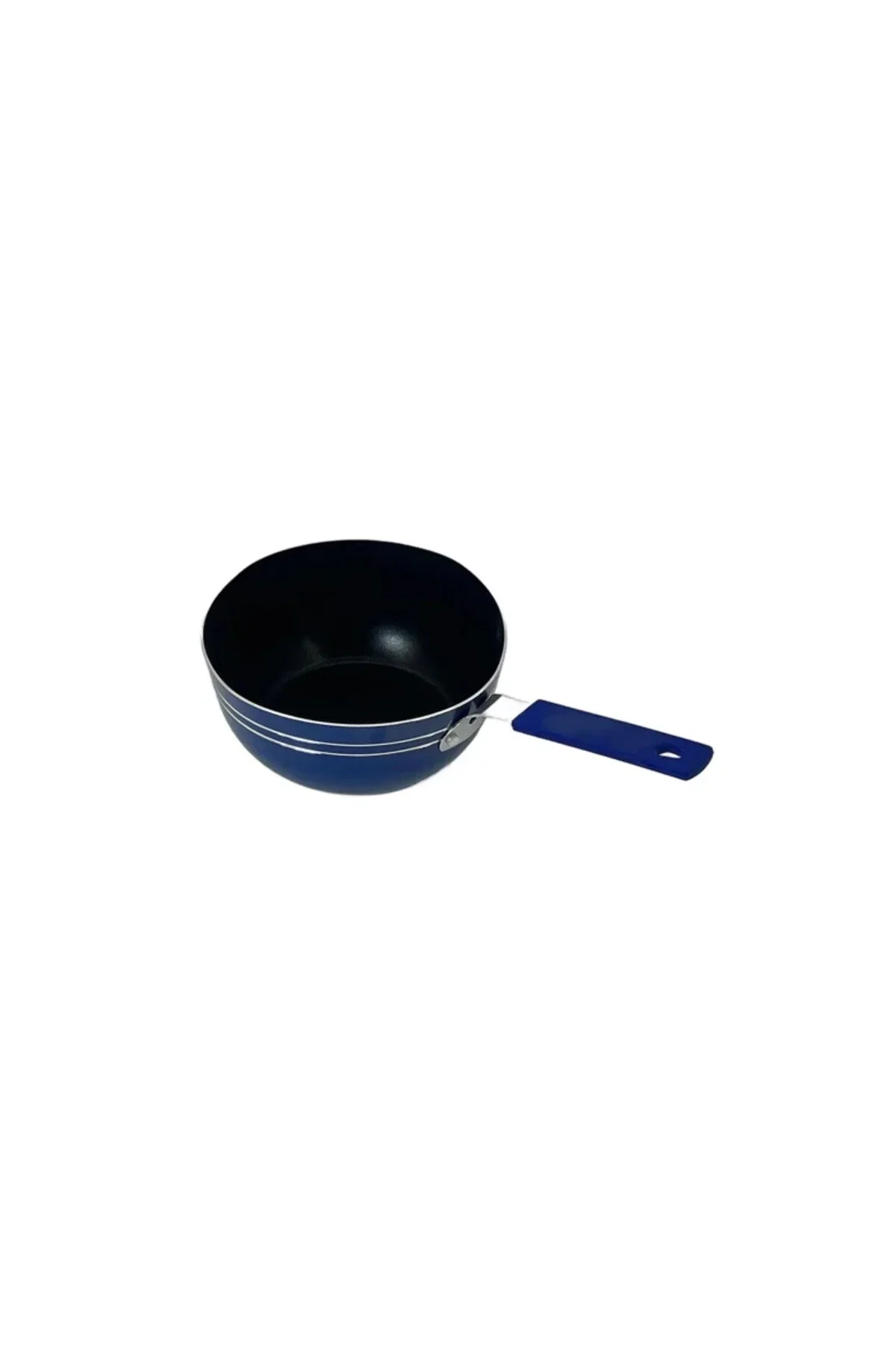 Oală antiaderentă cu interior negru – 16 cm, mâner rezistent la căldură, ideală pentru fierbere, sosuri și preparare rapidă