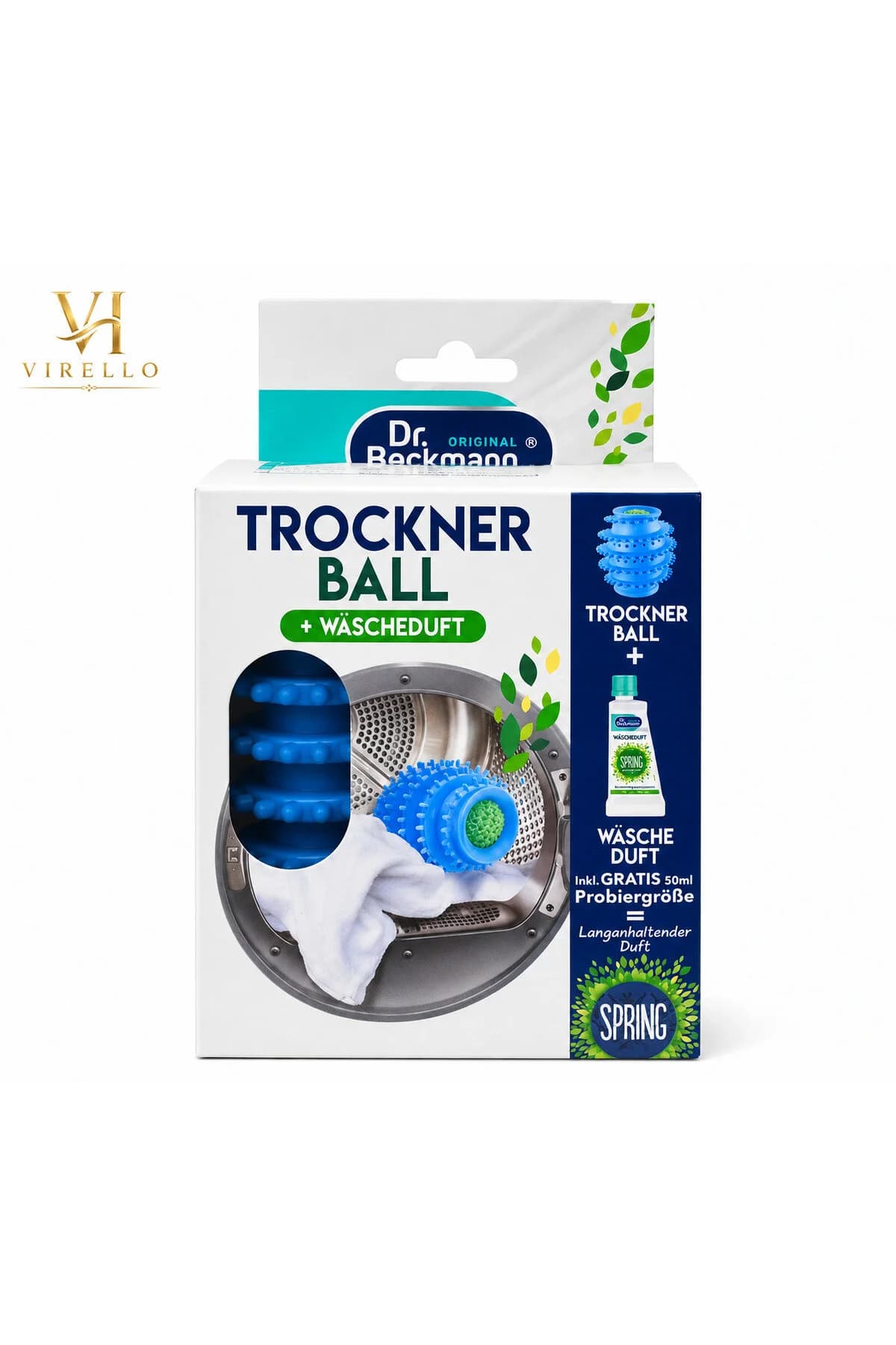 Minge pentru uscător Dr. Beckmann Trockner Ball + parfum pentru rufe Spring 50 ml