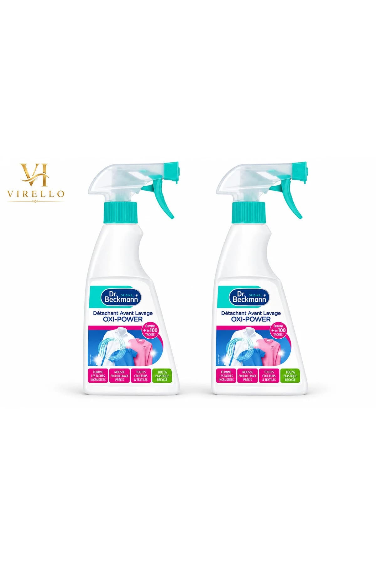 Set 2 x Dr. Beckmann Oxi-Power, soluție spray pentru îndepărtarea petelor înainte de spălare, 2 x 500 ml