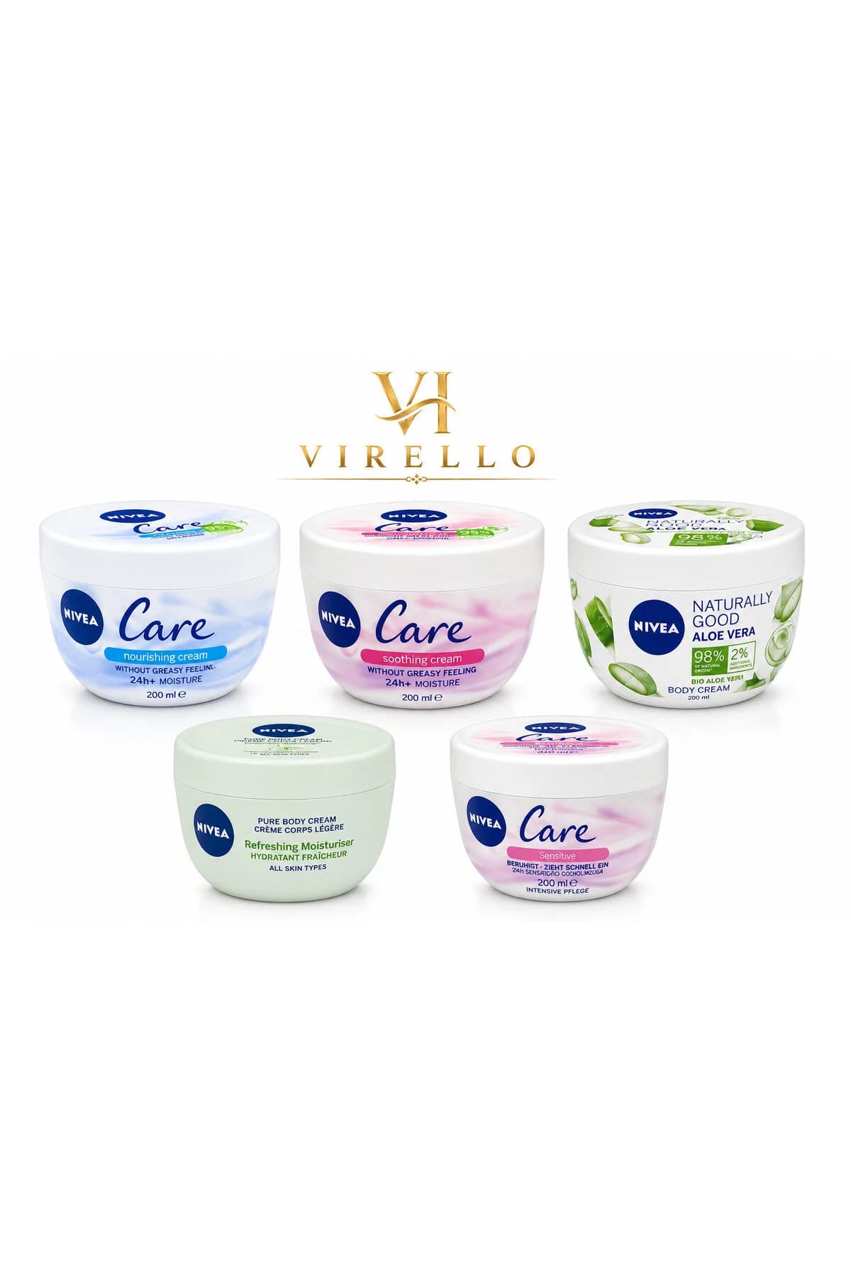 Set 5 Creme Care & Body, Hidratare și Îngrijire, 5 x 200 ml