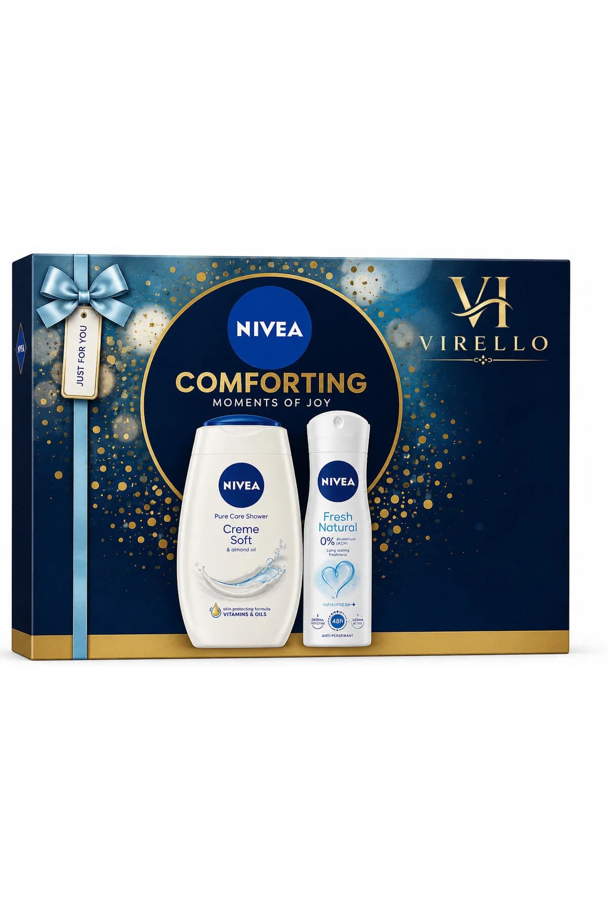 Set cadou Momente reconfortante de bucurie, Gel de duș cremă moale + Deodorant proaspăt
