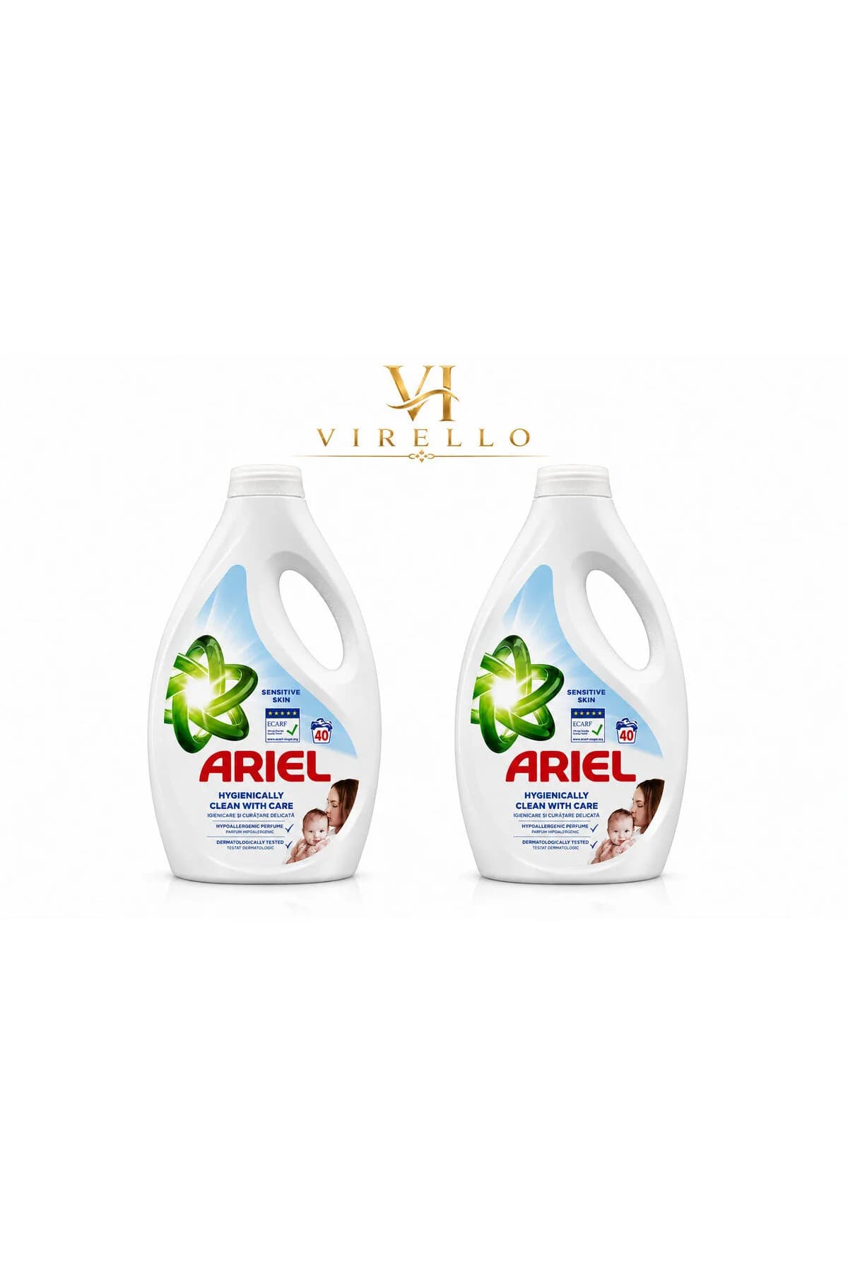 Set 2 x Detergent lichid Arieel Sensitive Skin, 40 spălări/buc, pentru piele sensibilă