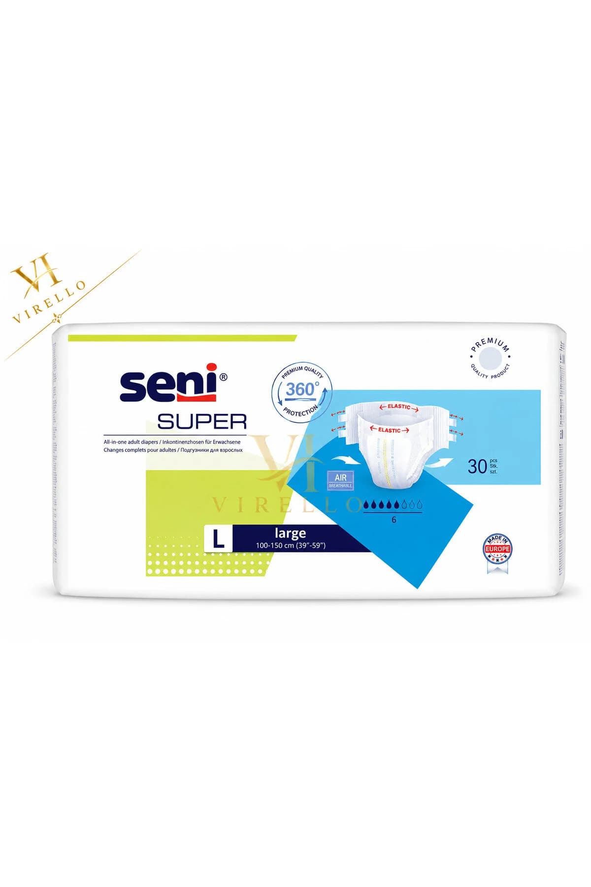 Super Large L – Scutece pentru adulți, 30 bucăți
