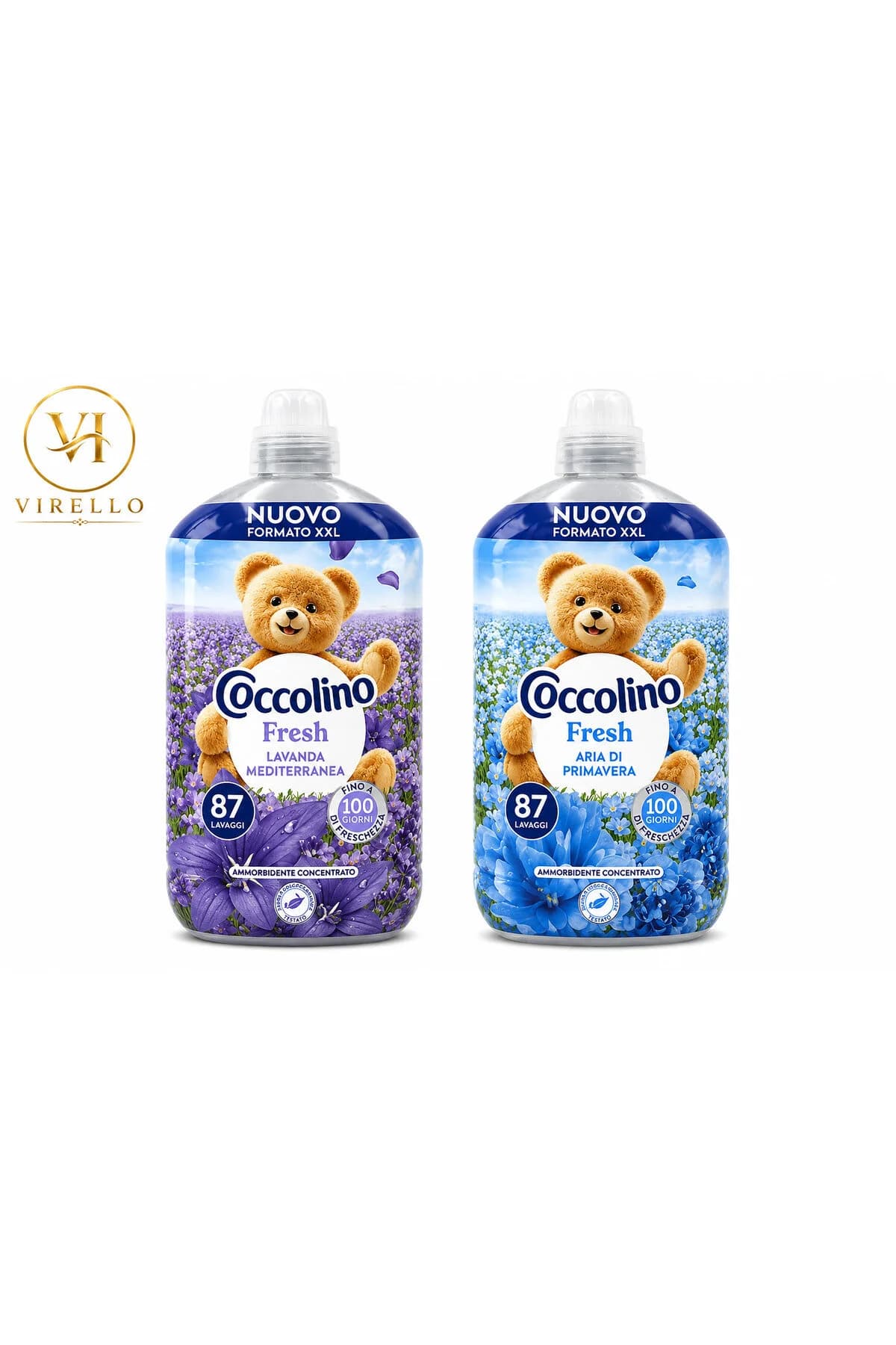 Set 2 Balsamuri de Rufe Fresh Lavanda Mediterranea & Aria di Primavera, 1,827 L fiecare, 87 Spălări