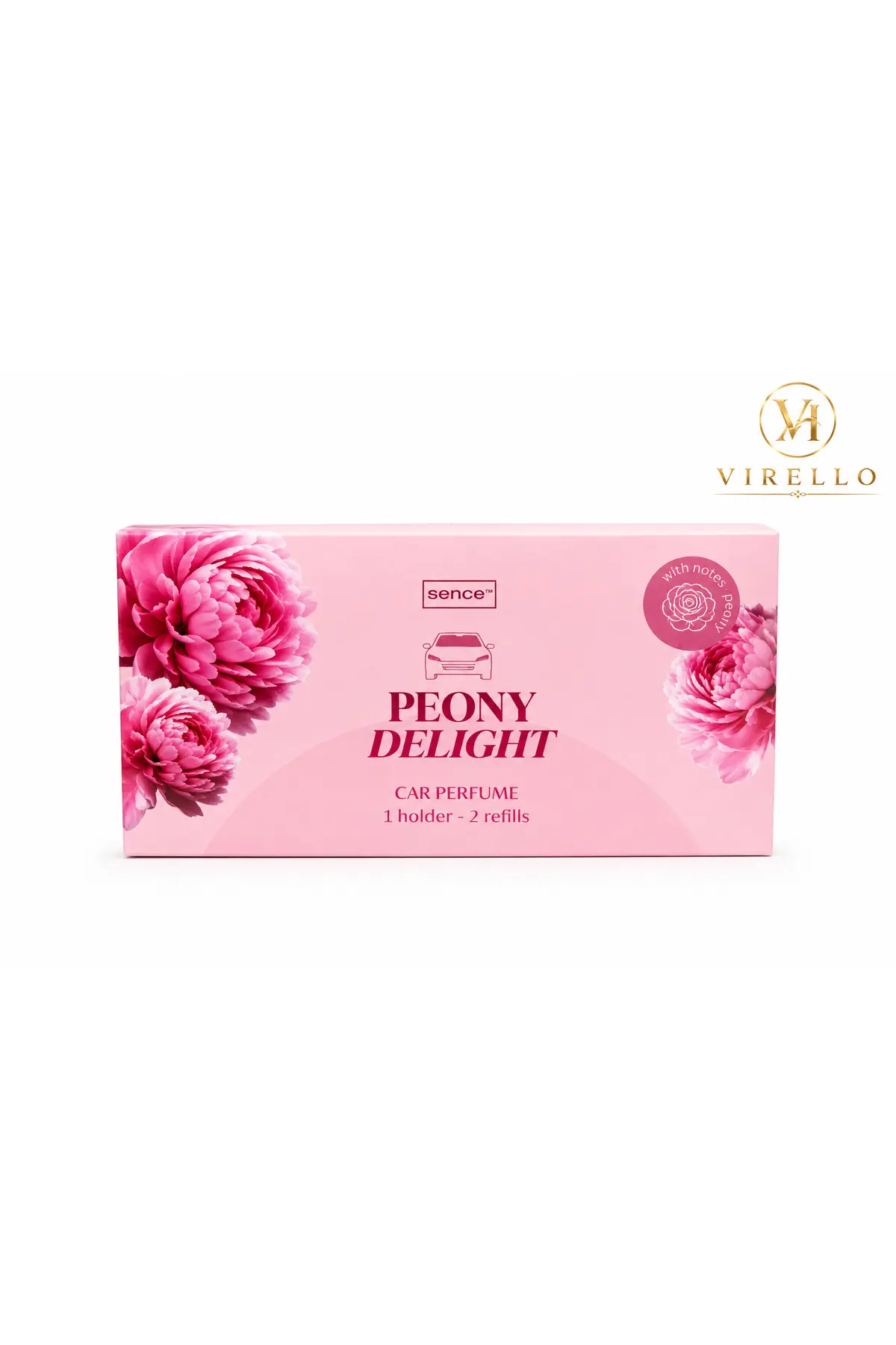 Odorizant Auto Peony Delight, 1 Suport + 2 Rezerve