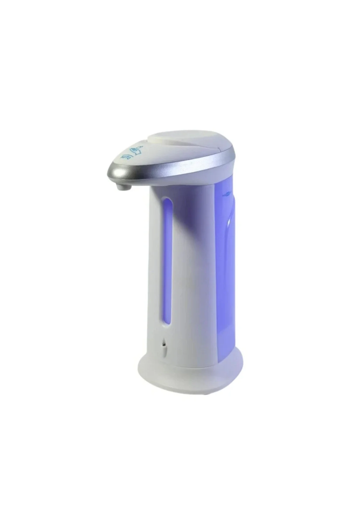 Dozator automat de săpun lichid cu senzor de mișcare, fără atingere, rezervor de 330 ml, carcasă albă cu recipient transparent