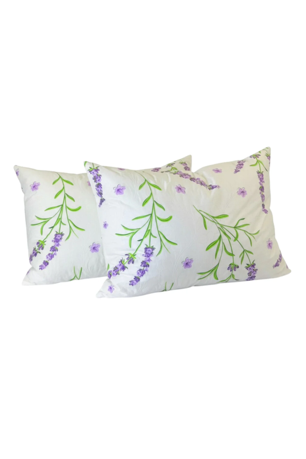Set de 2 perne 50x70, Model Lavandă, Umplutură SuperBall, 100% microfibră de poliester, Confort pentru dormitor