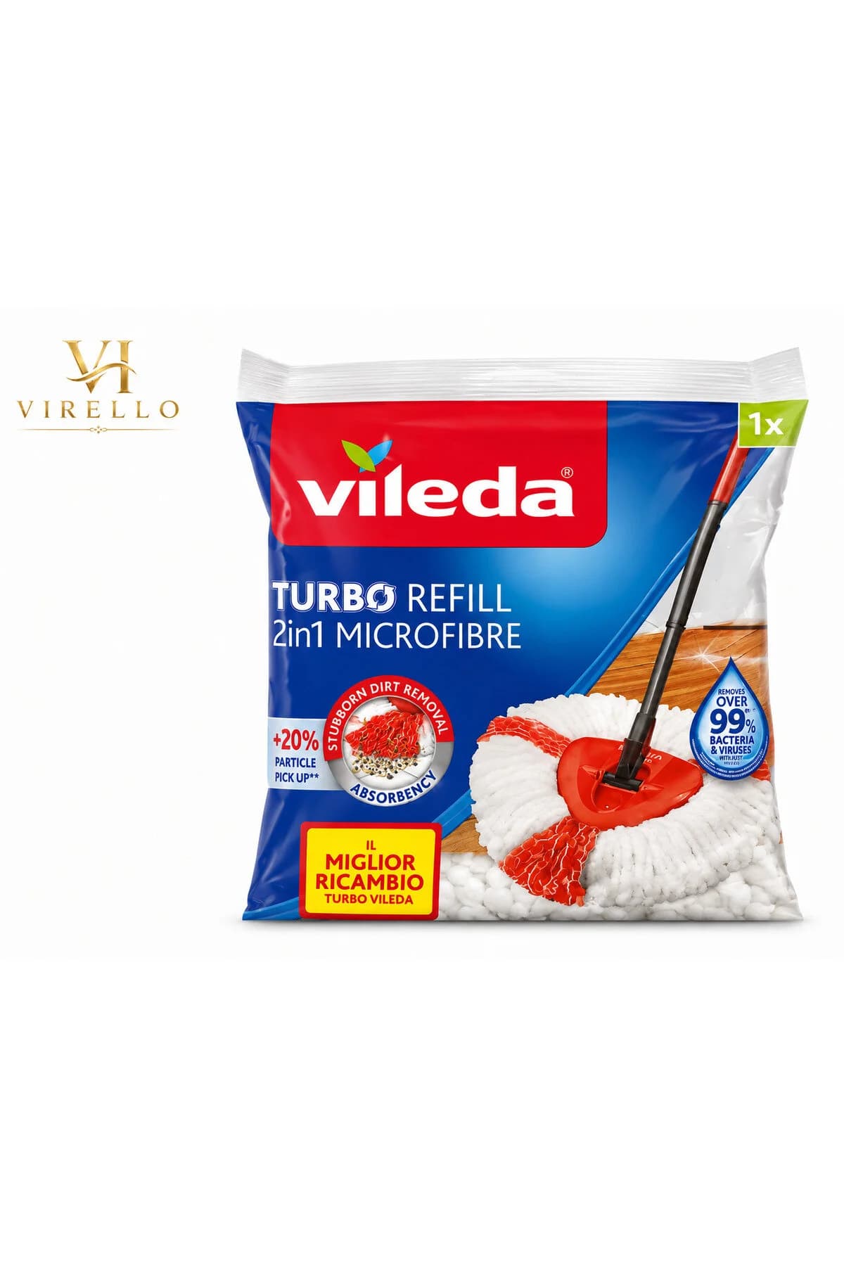 Rezervă mop Turbo 2in1 Microfibre, microfibră, 1 bucată